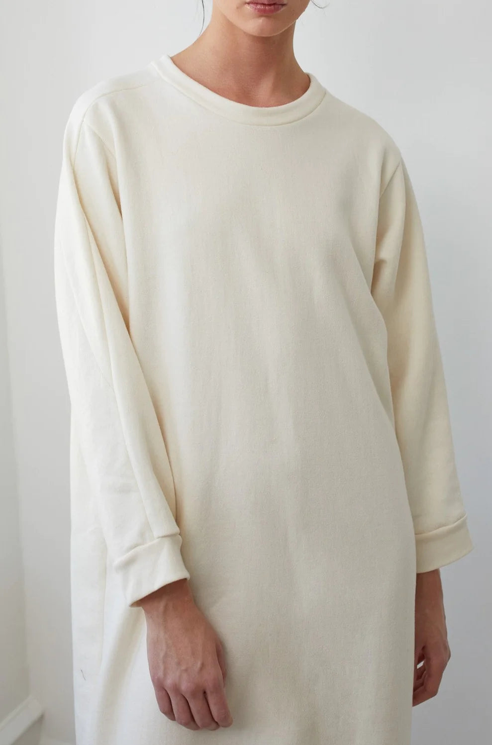 SWEATSHIRT DRESS - NATURAL