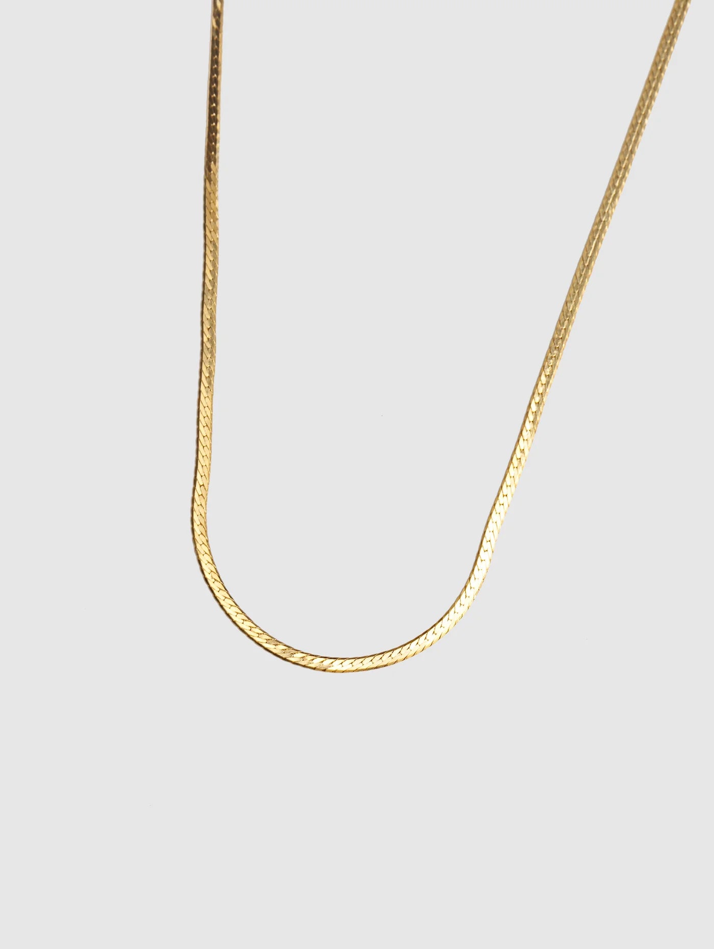 THIN HERRINGBONE CHAIN - GOLD