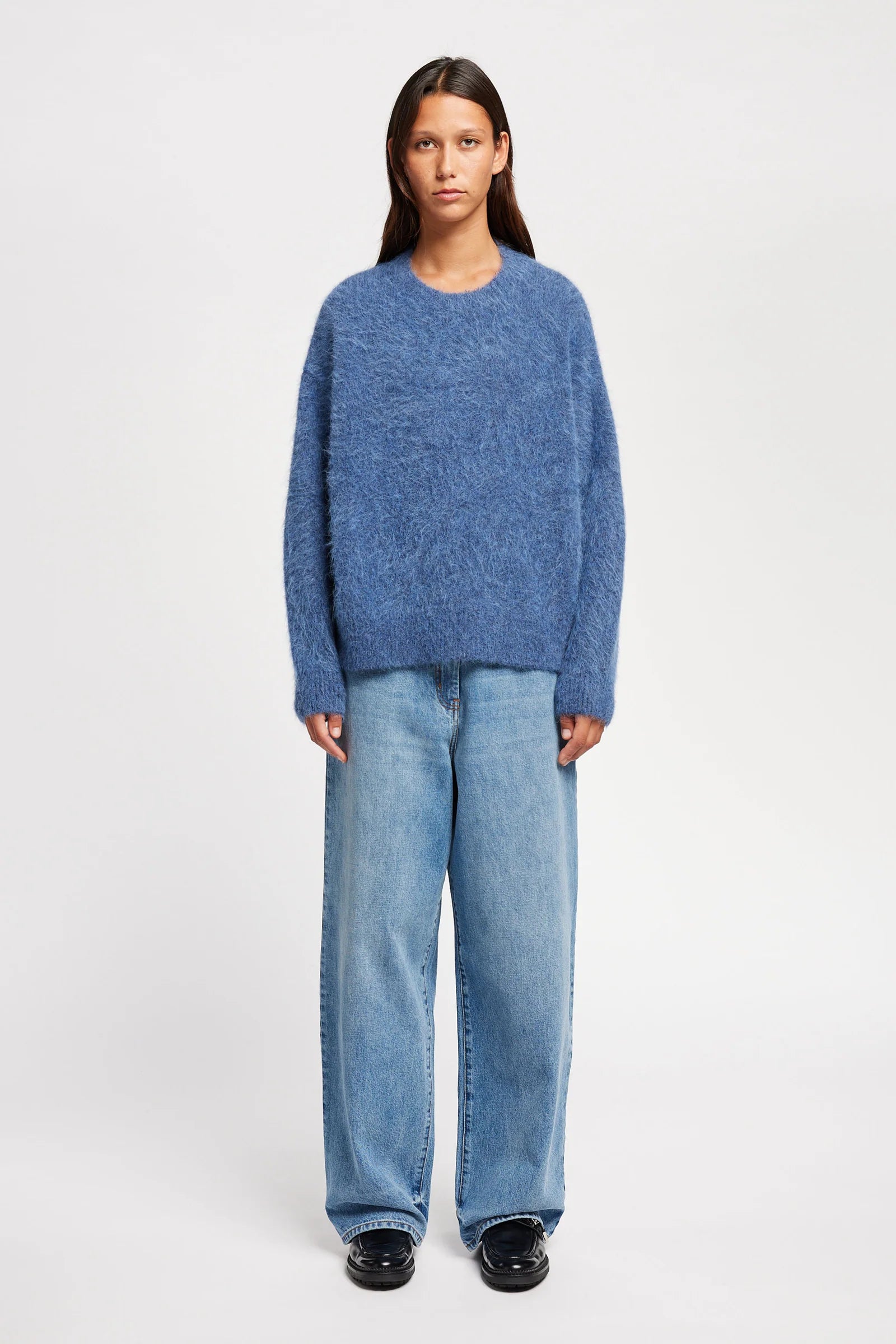 LAUREL CREW NECK SWEATER - INDIGO