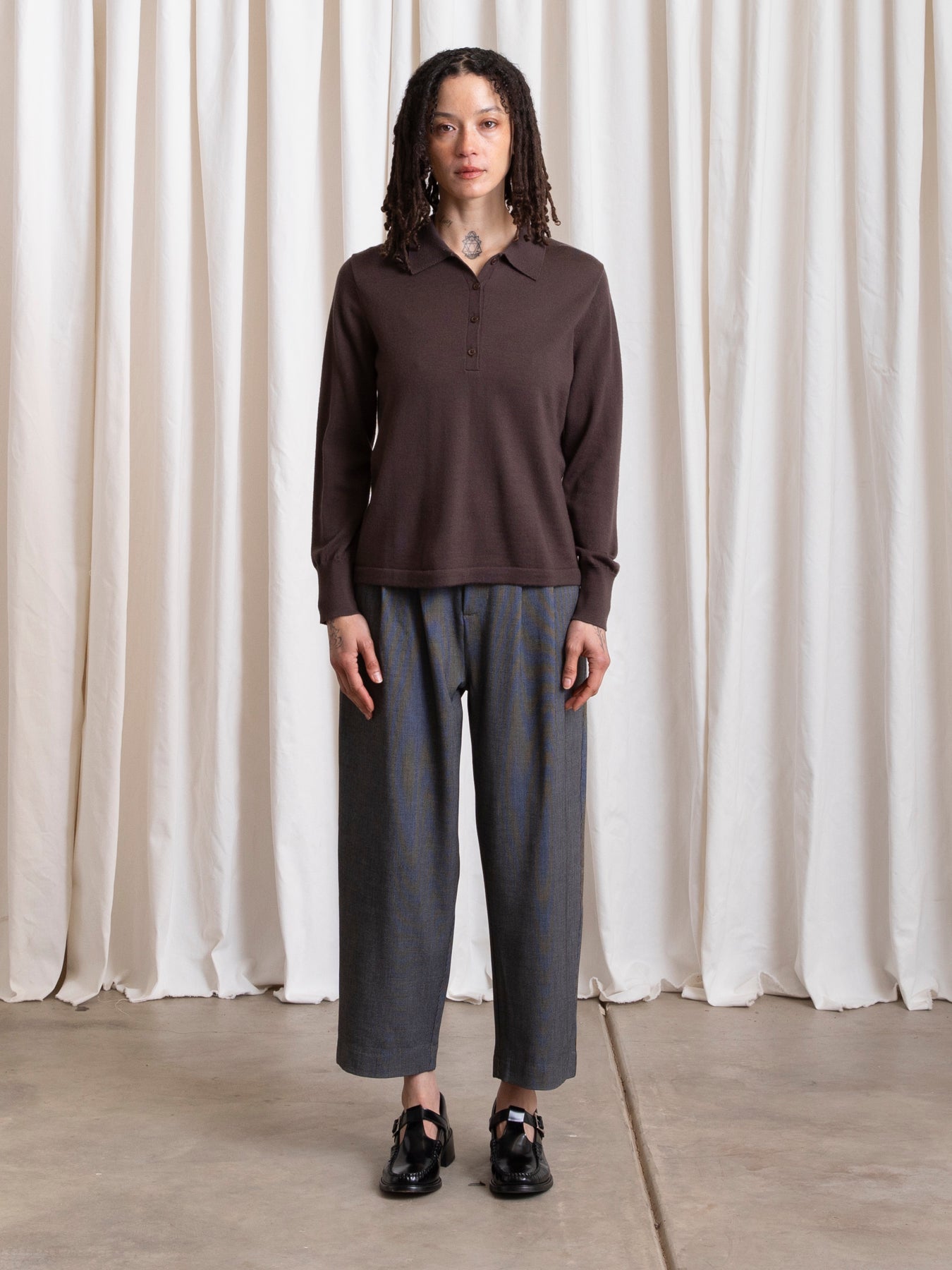 NEW POLO PULLOVER - CHOCOLATE