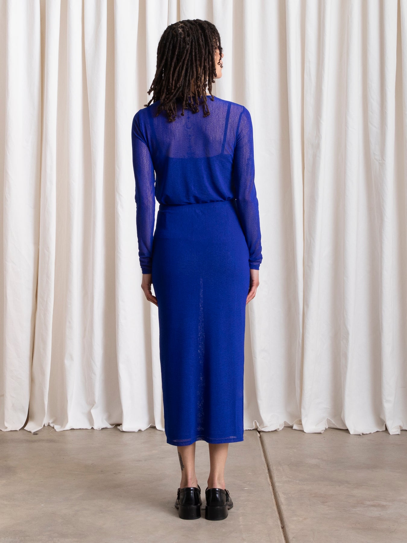 MESH LS TOP - COBALT
