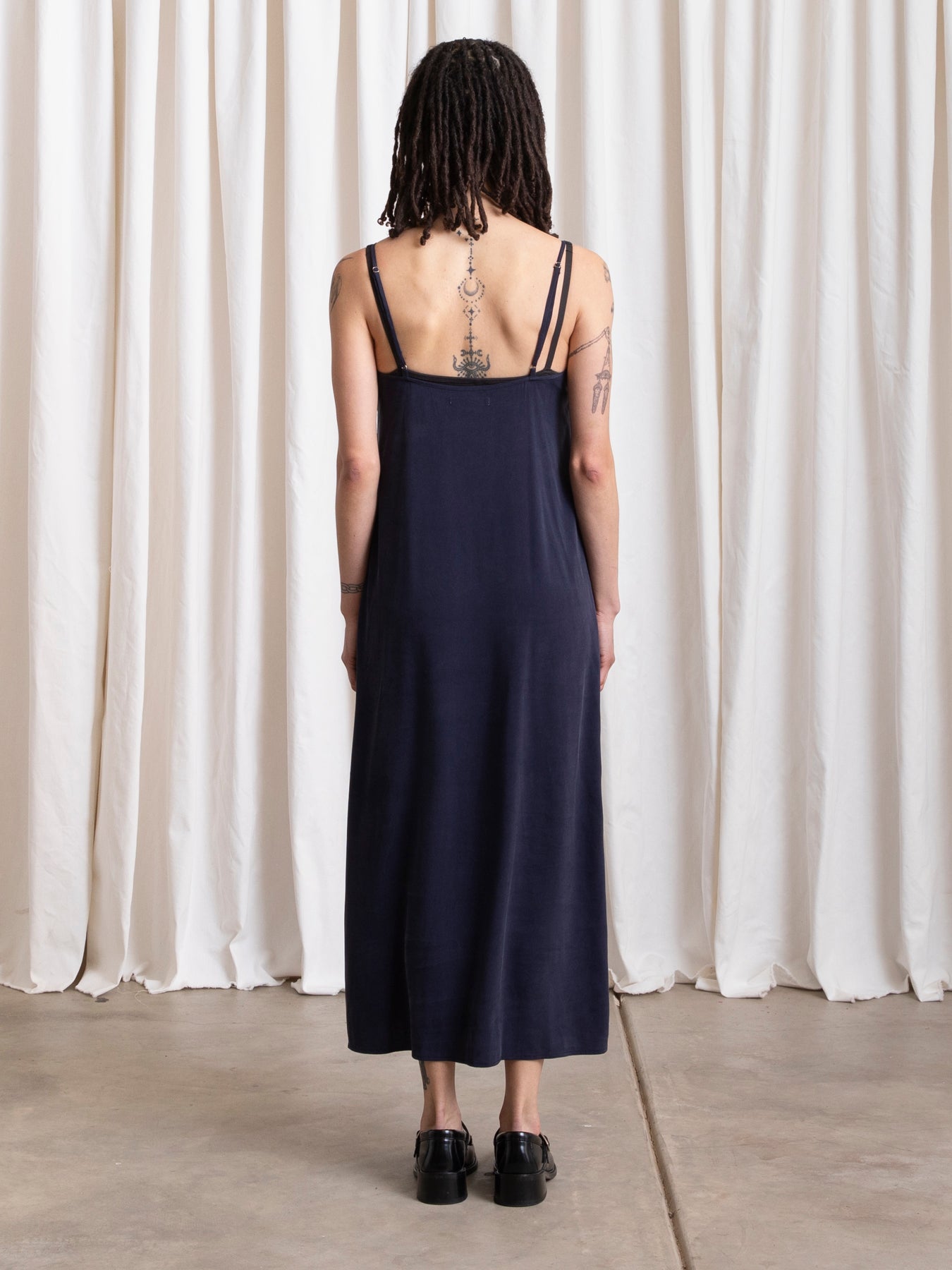 SLIP DRESS - DEEP NAVY