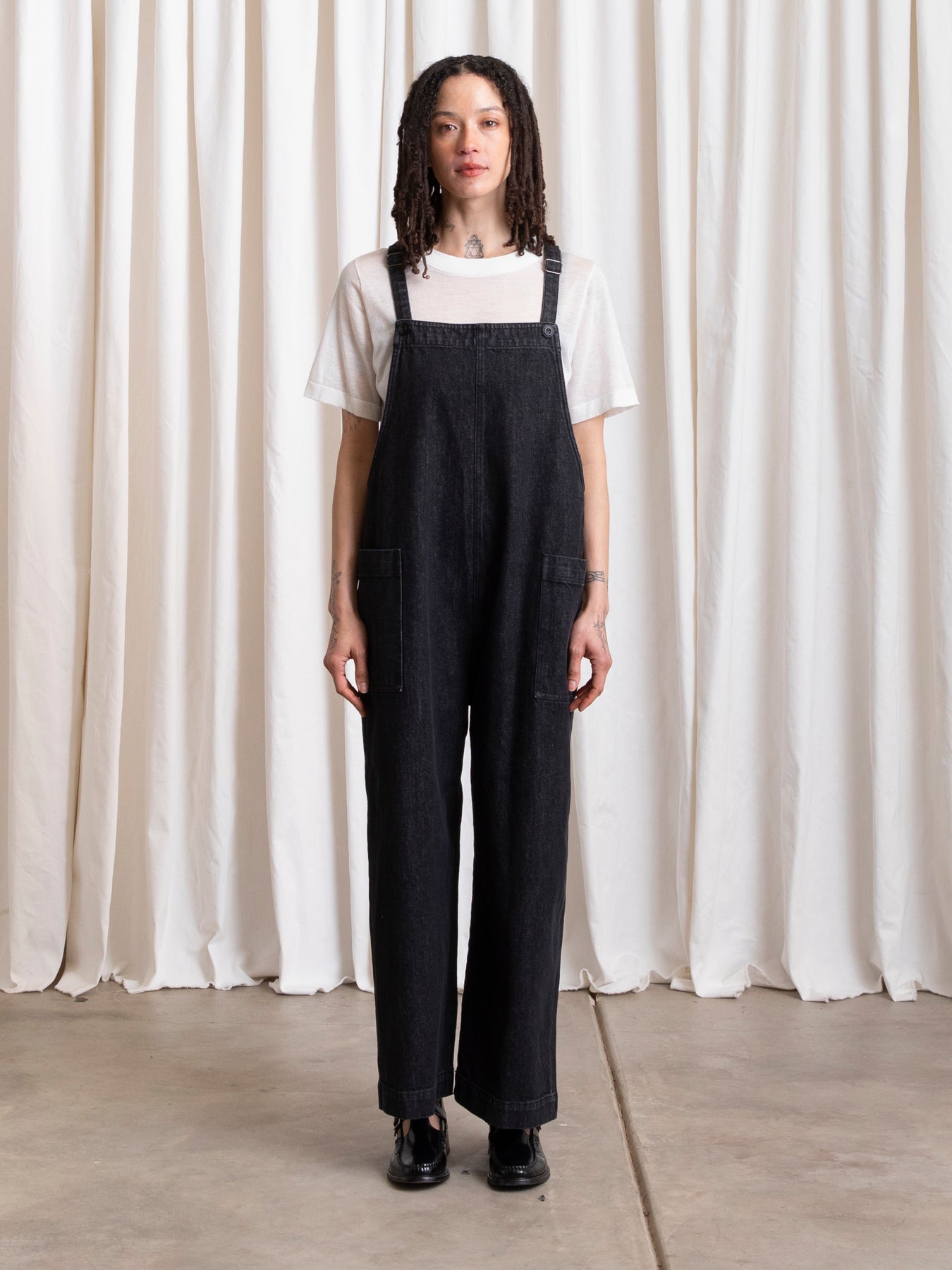 OVERALL JUMPER - BLACK DENIM