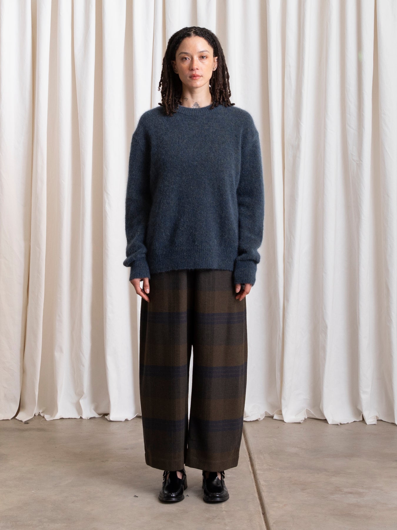 OVERSIZED MOHAIR PULLOVER - OCEAN
