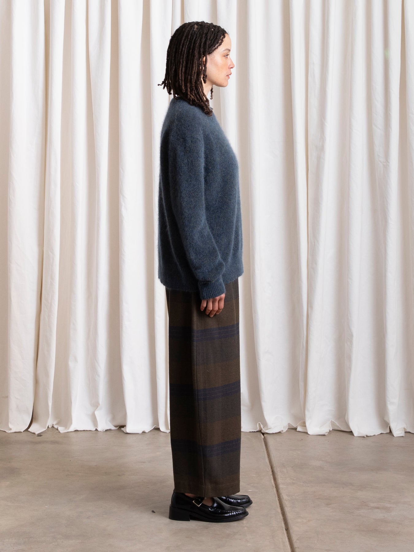 OVERSIZED MOHAIR PULLOVER - OCEAN