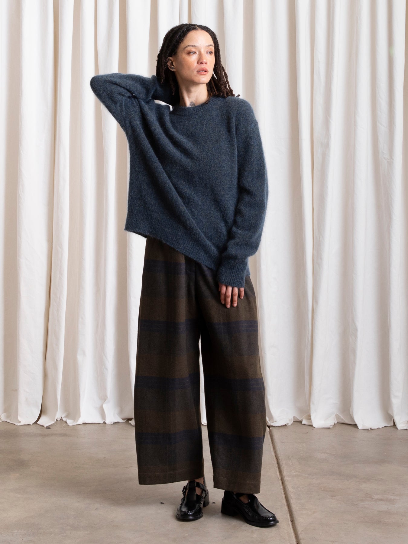 OVERSIZED MOHAIR PULLOVER - OCEAN