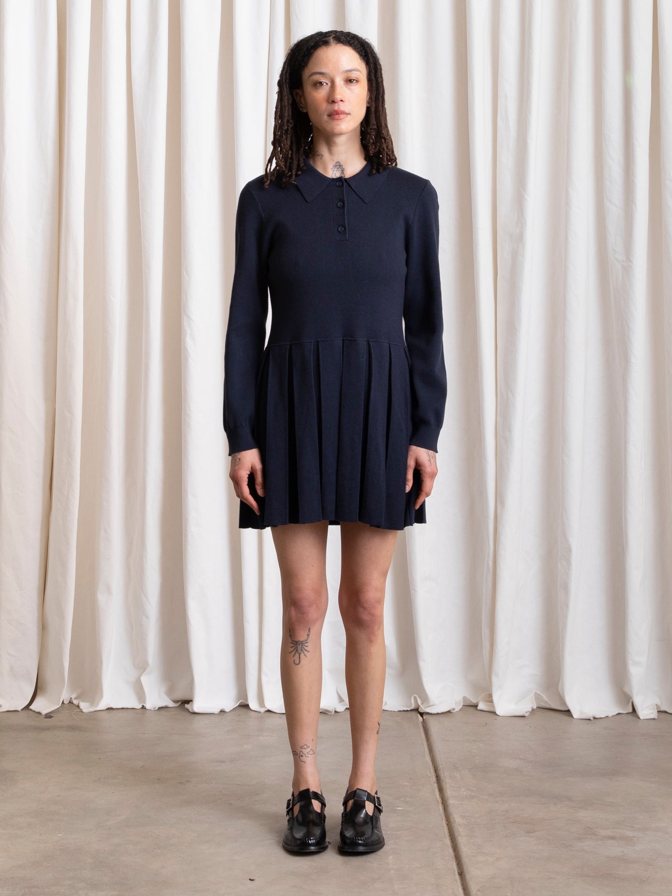POLO DRESS - DEEP NAVY