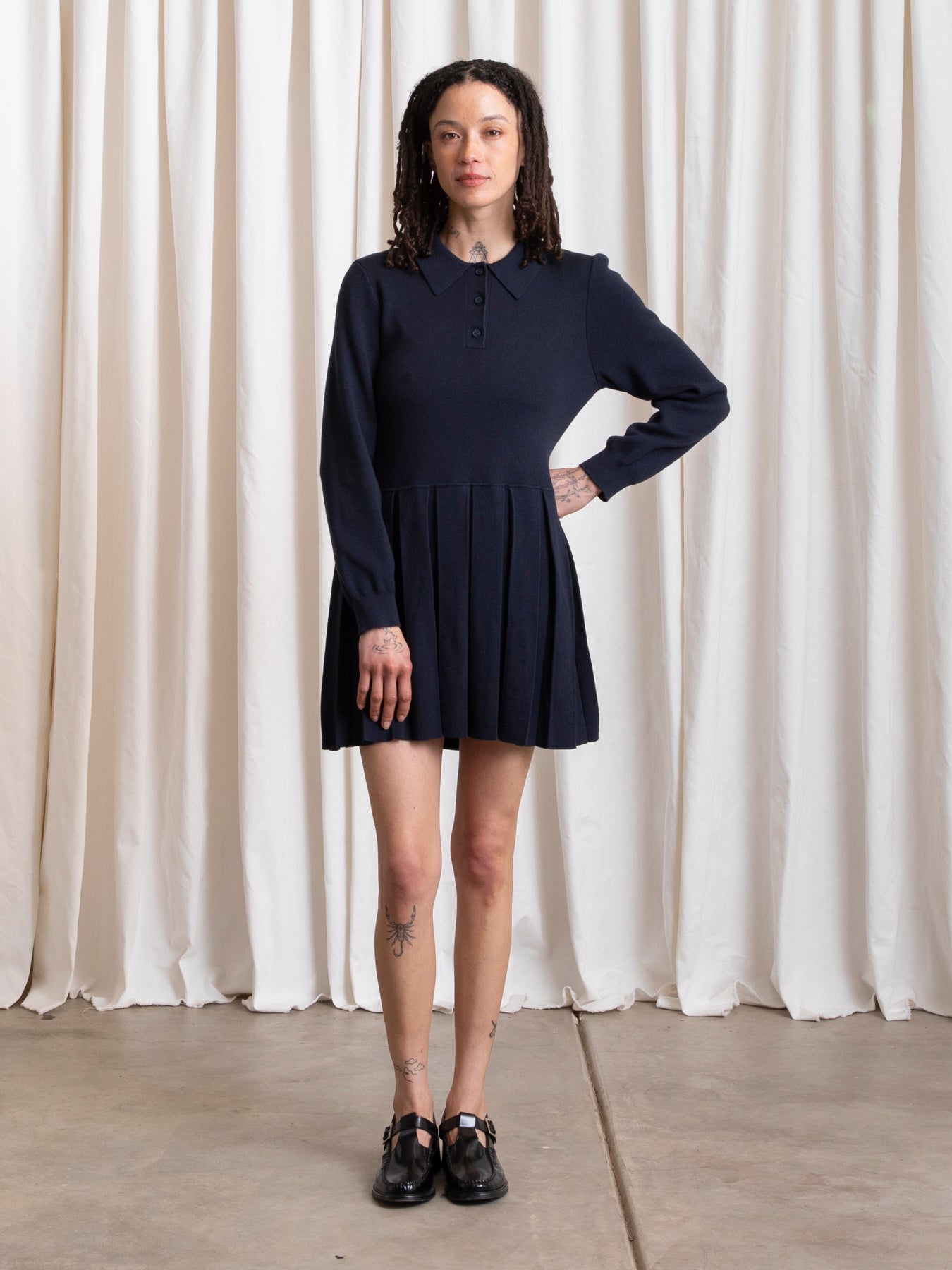 POLO DRESS - DEEP NAVY