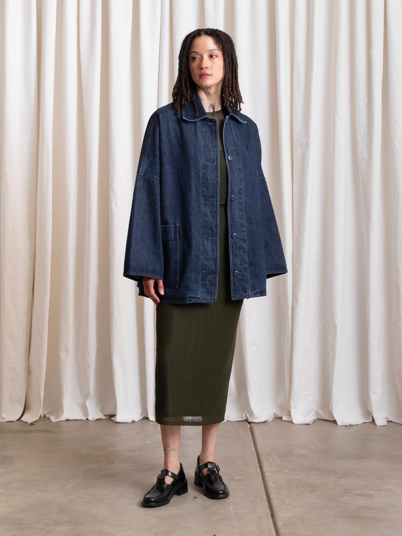 NEW OVERSIZED SHIRT JACKET - DARK DENIM