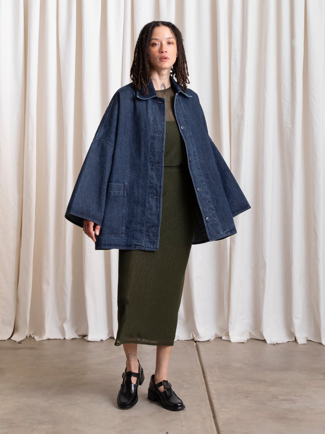 NEW OVERSIZED SHIRT JACKET - DARK DENIM