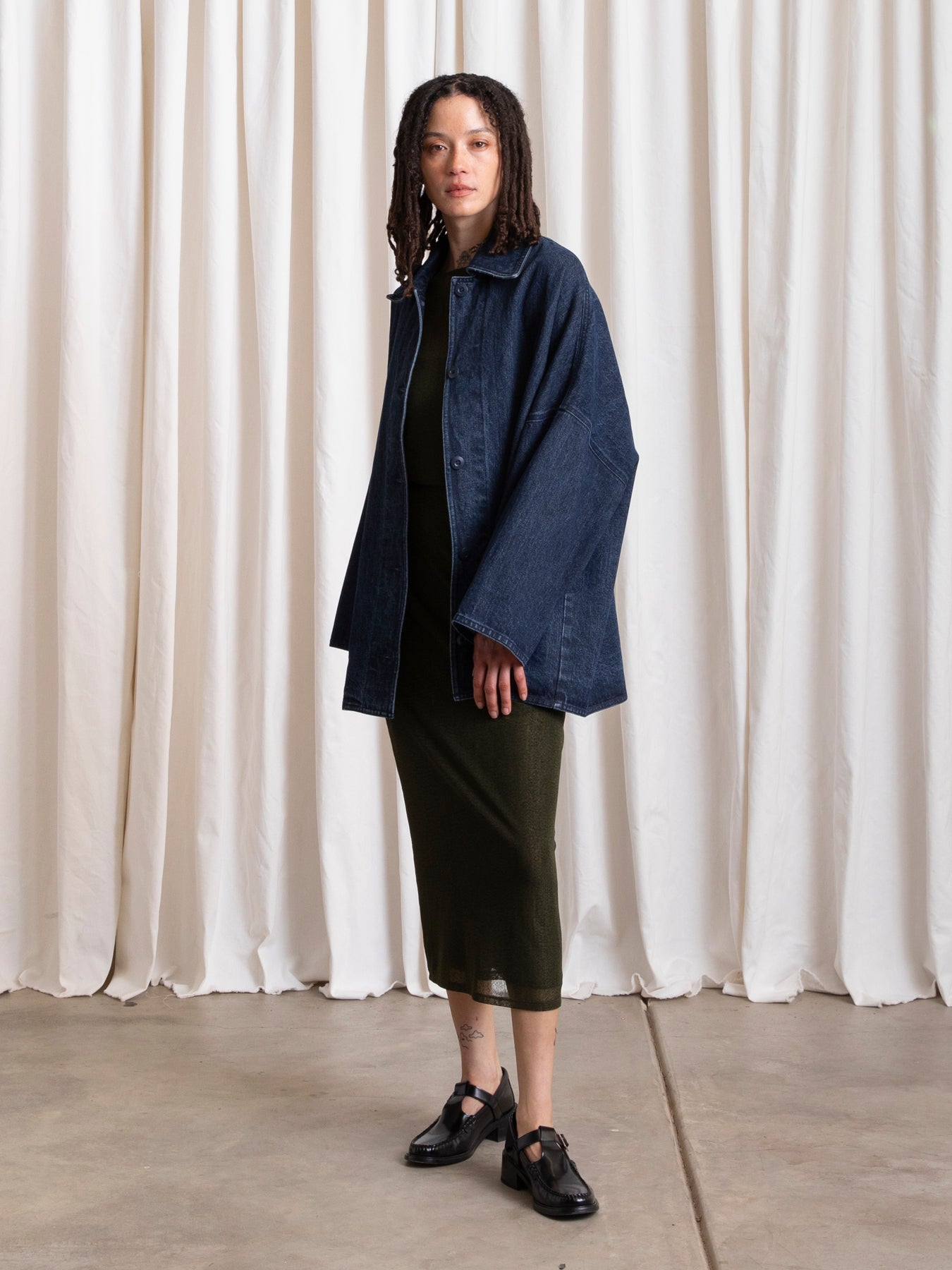 NEW OVERSIZED SHIRT JACKET - DARK DENIM