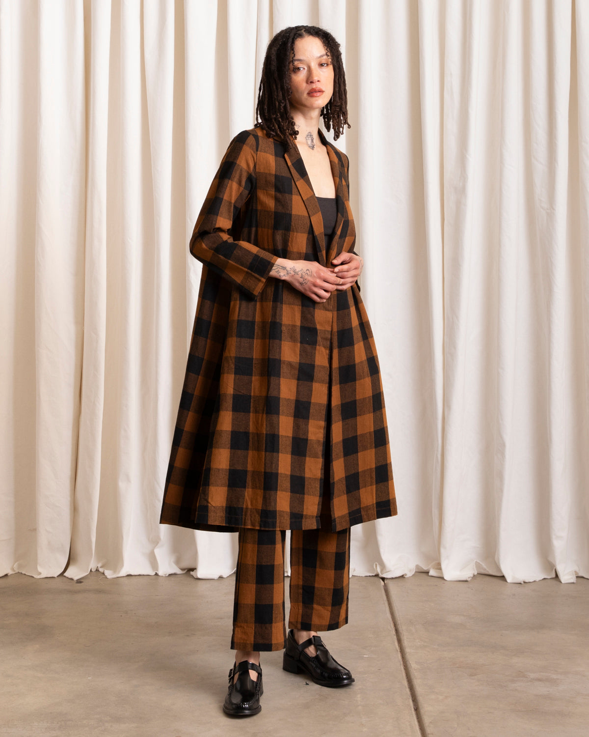 NOTCH JACKET - COPPER/BLACK PLAID