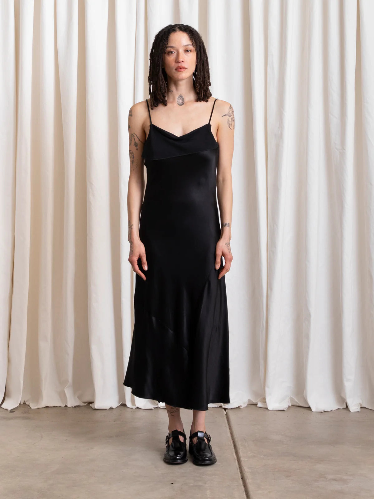 SAMPLE - ASYMMETRICAL TANK DRESS - KELLY GREEN