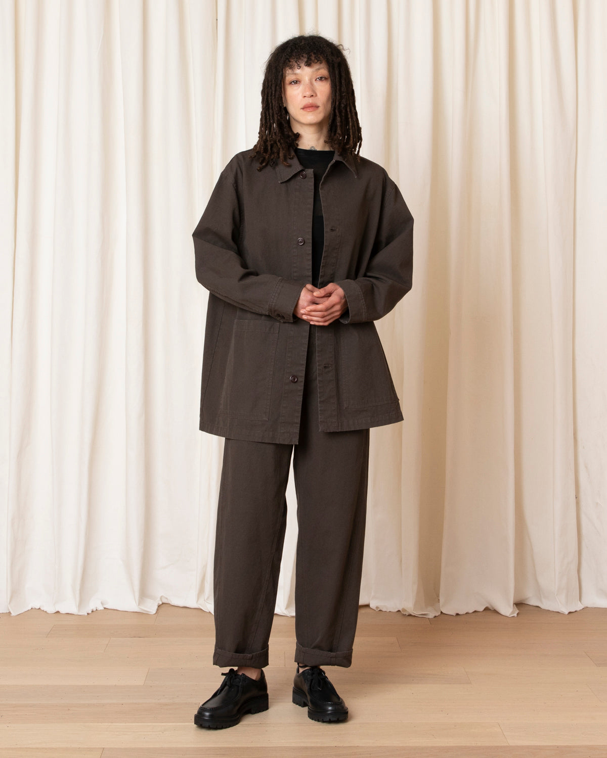 RELAXED CHORE JACKET - BROWN