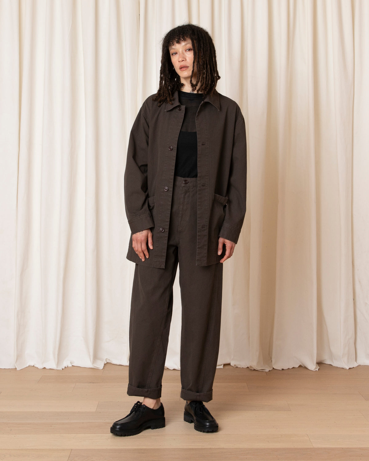 RELAXED CHORE JACKET - BROWN