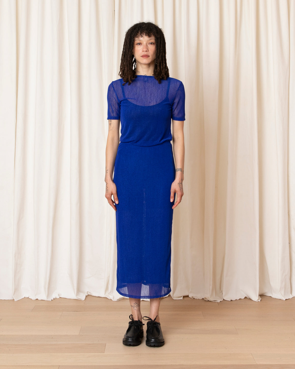 NEW MESH T-SHIRT - COBALT