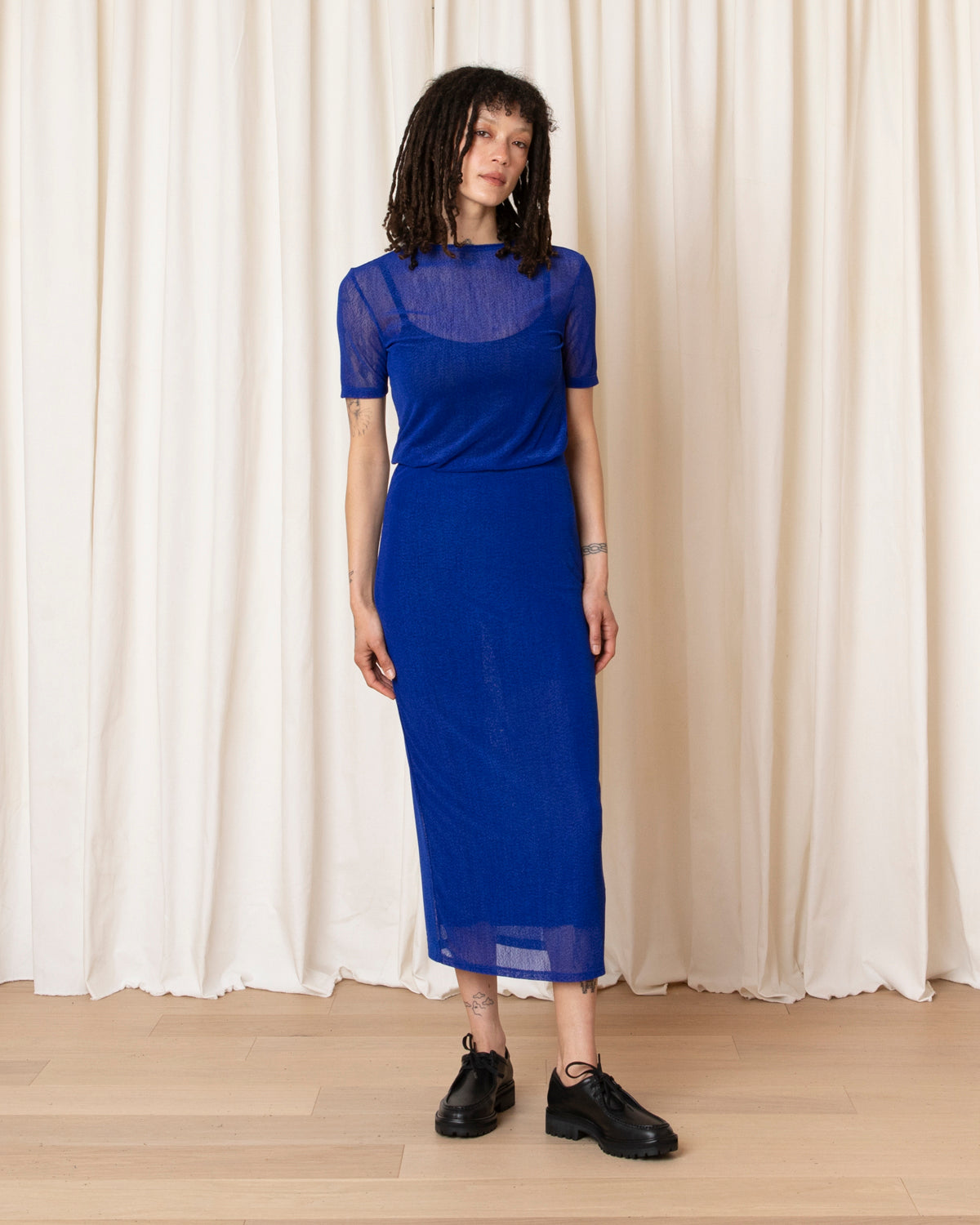 NEW MESH T-SHIRT - COBALT