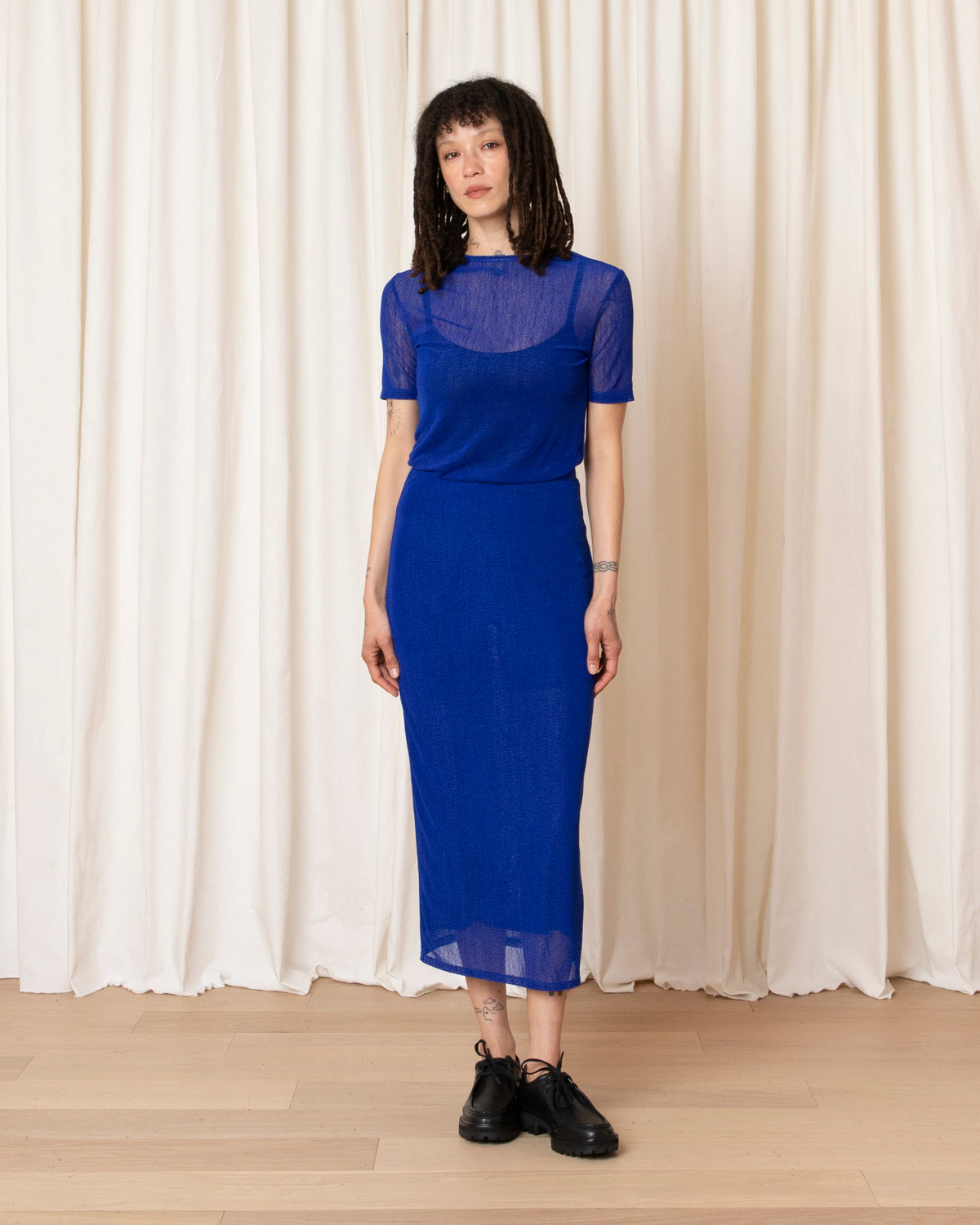 NEW MESH T-SHIRT - COBALT