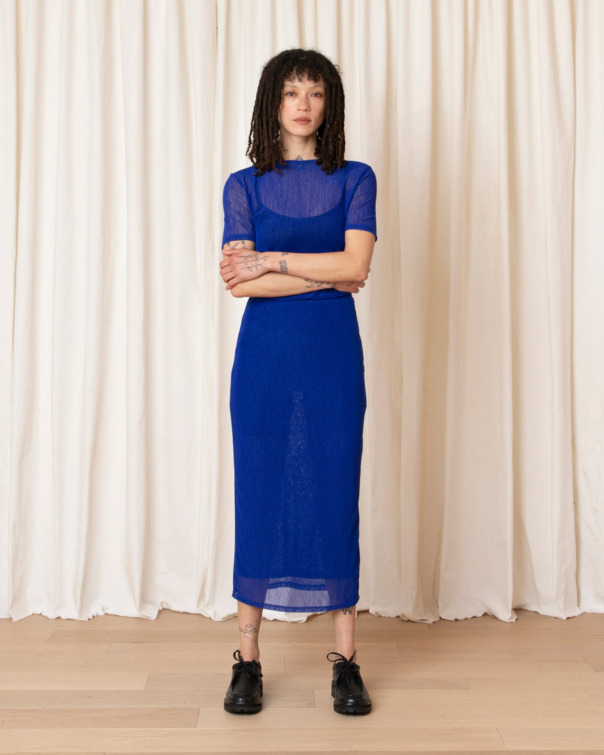 NEW MESH T-SHIRT - COBALT