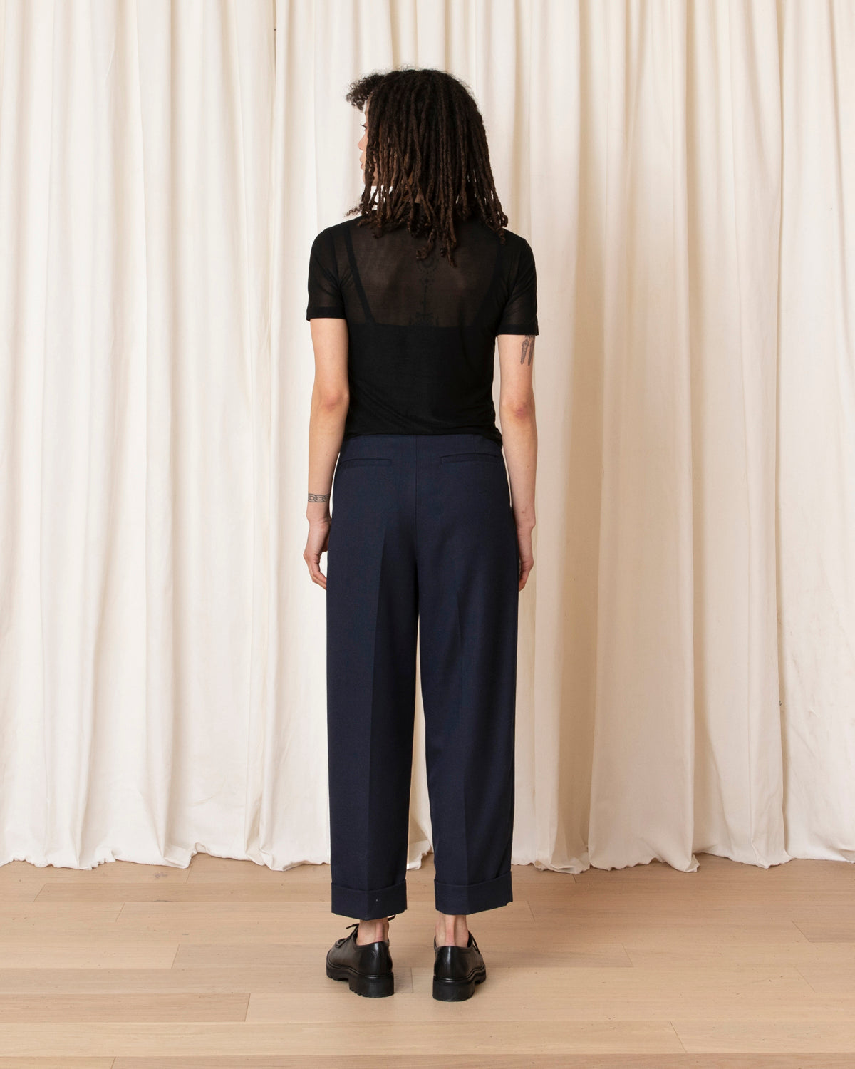 ROLL CUFF PANT - NAVY