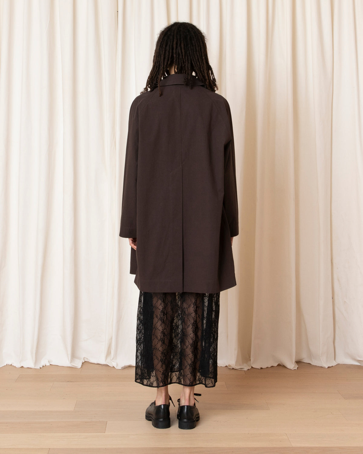 SHORT TRENCH - DARK BROWN