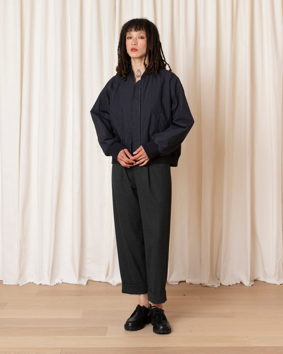 ROLL CUFF PANT - CHARCOAL