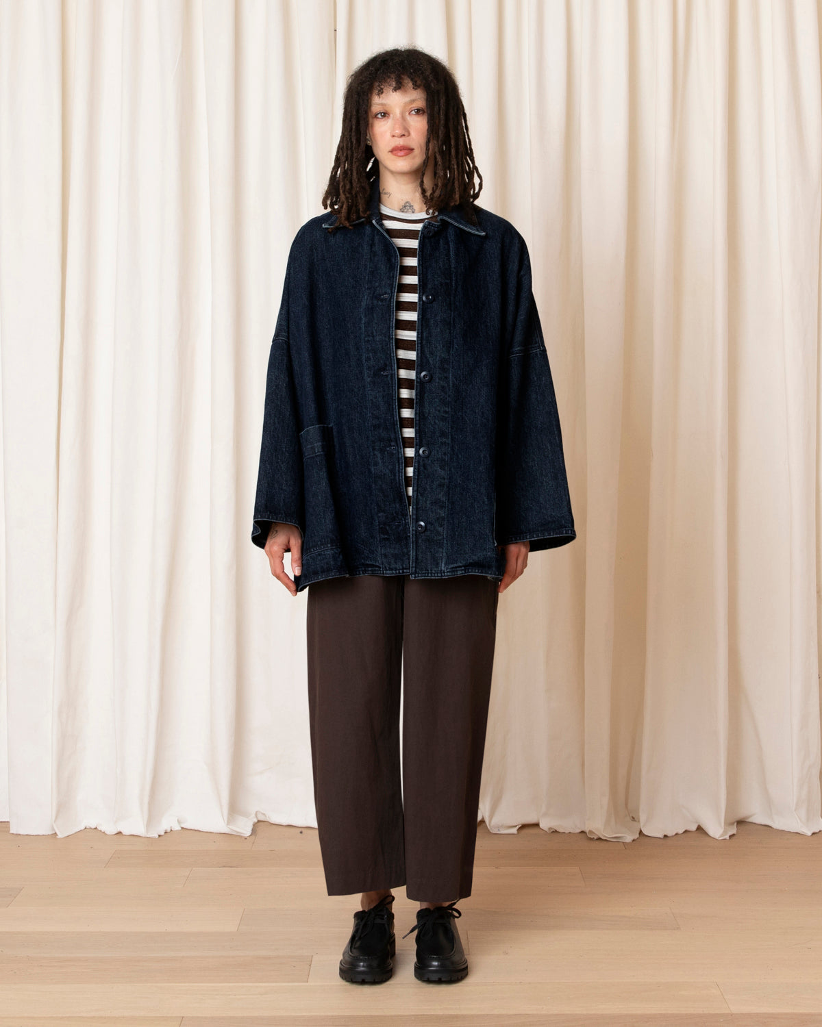 OVERSIZED SHIRT JACKET - NEW DARK DENIM