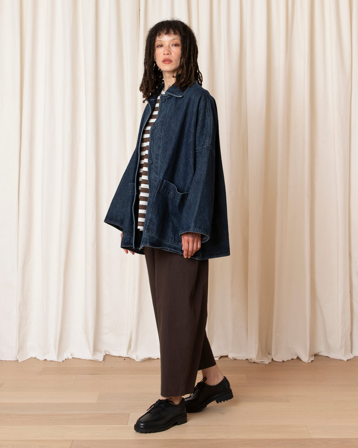 OVERSIZED SHIRT JACKET - NEW DARK DENIM