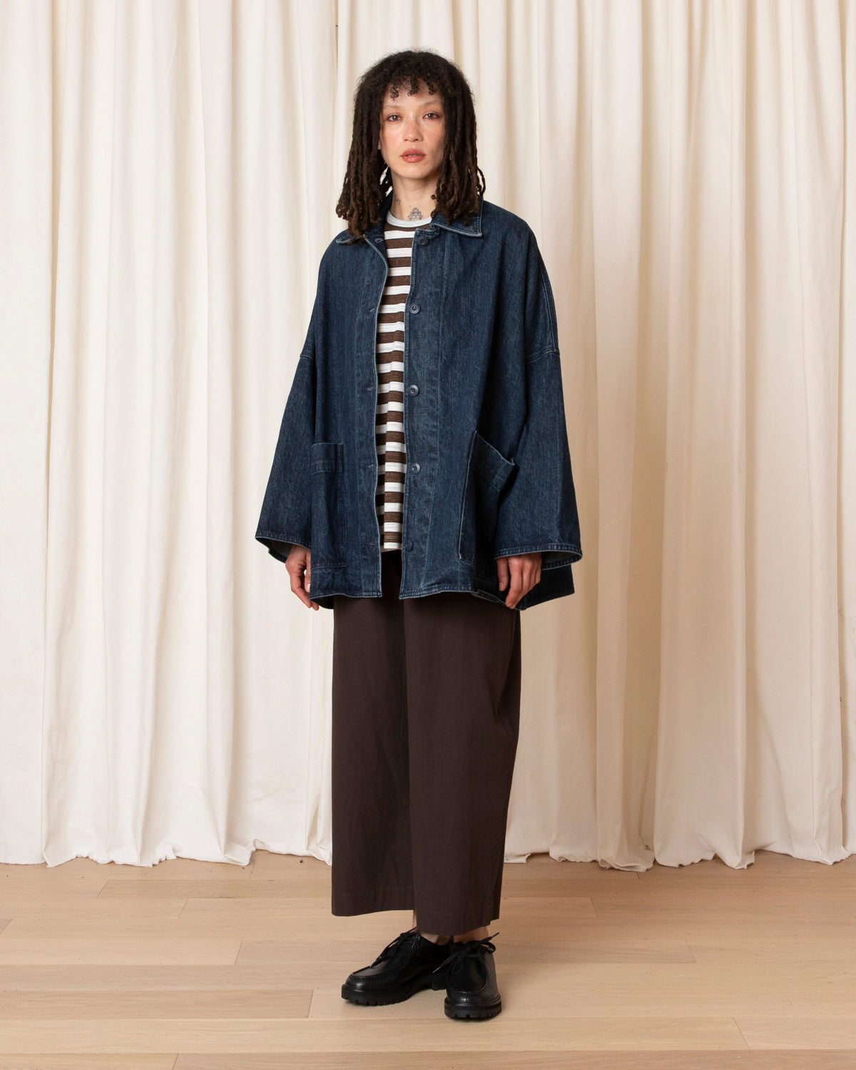 OVERSIZED SHIRT JACKET - NEW DARK DENIM