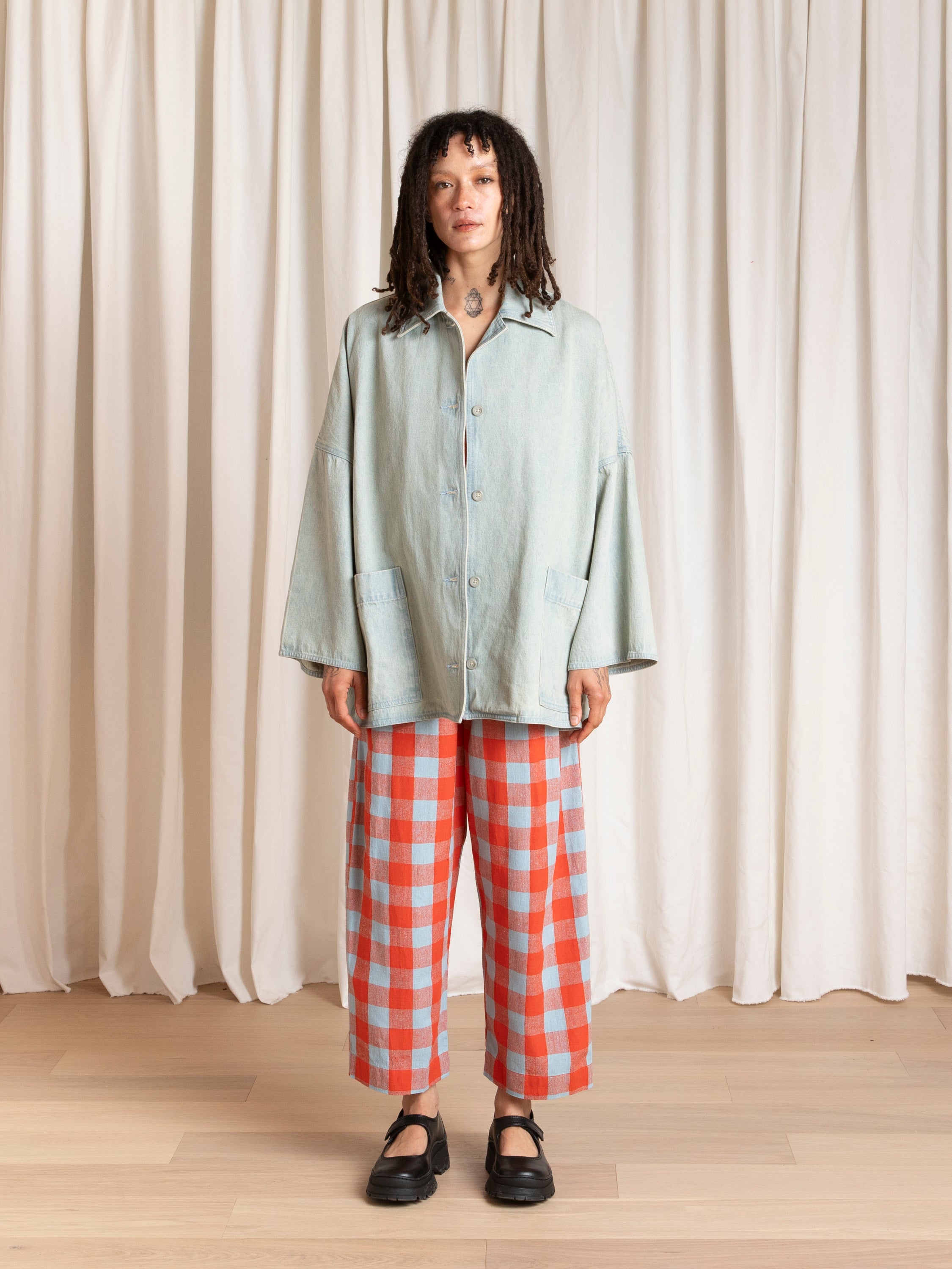 OVERSIZED SHIRT JACKET - LIGHT DENIM