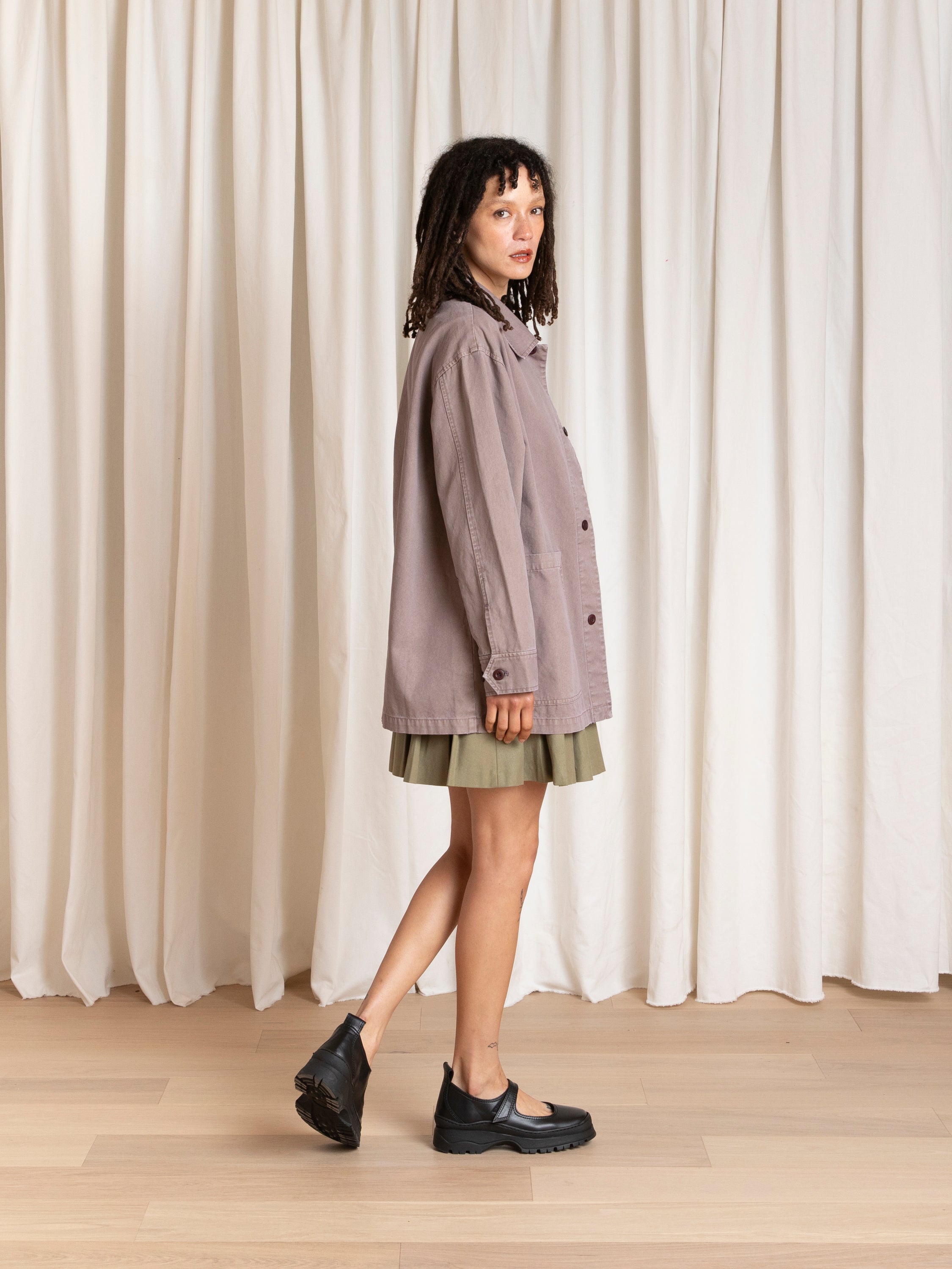 RELAXED CHORE JACKET - MAUVE