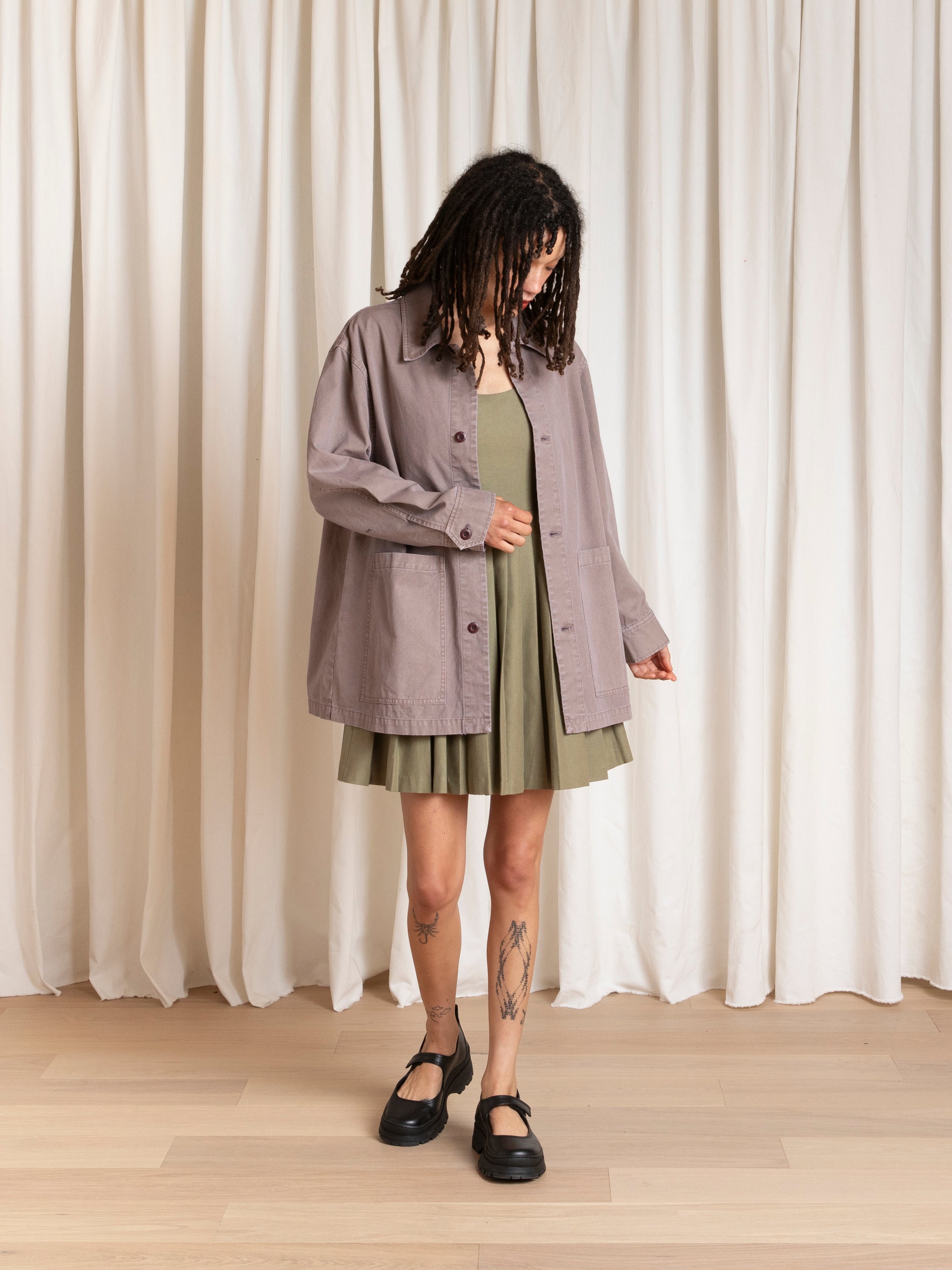RELAXED CHORE JACKET - MAUVE
