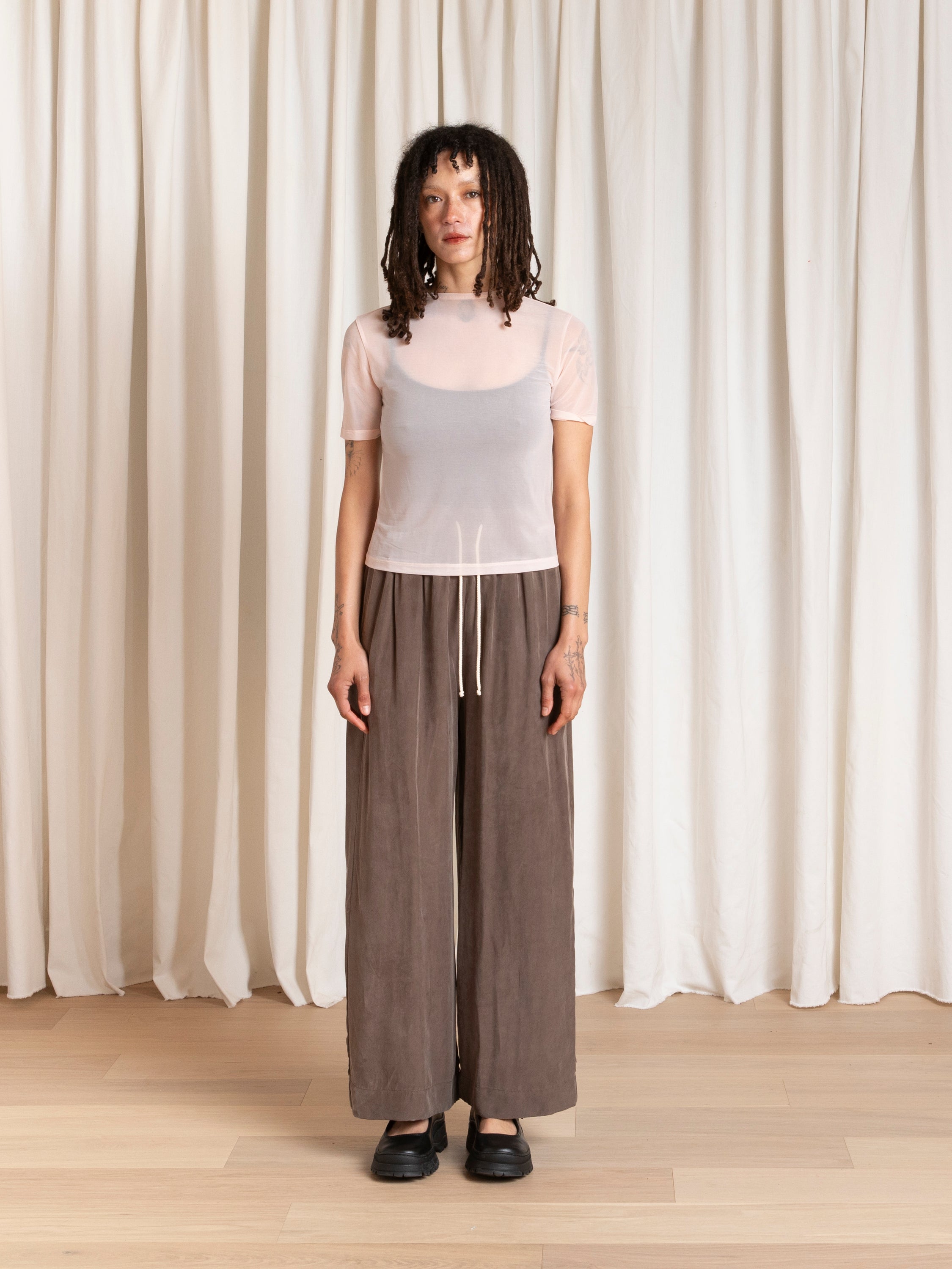 DRAWSTRING PANT - BLACK/WHITE STRIPE