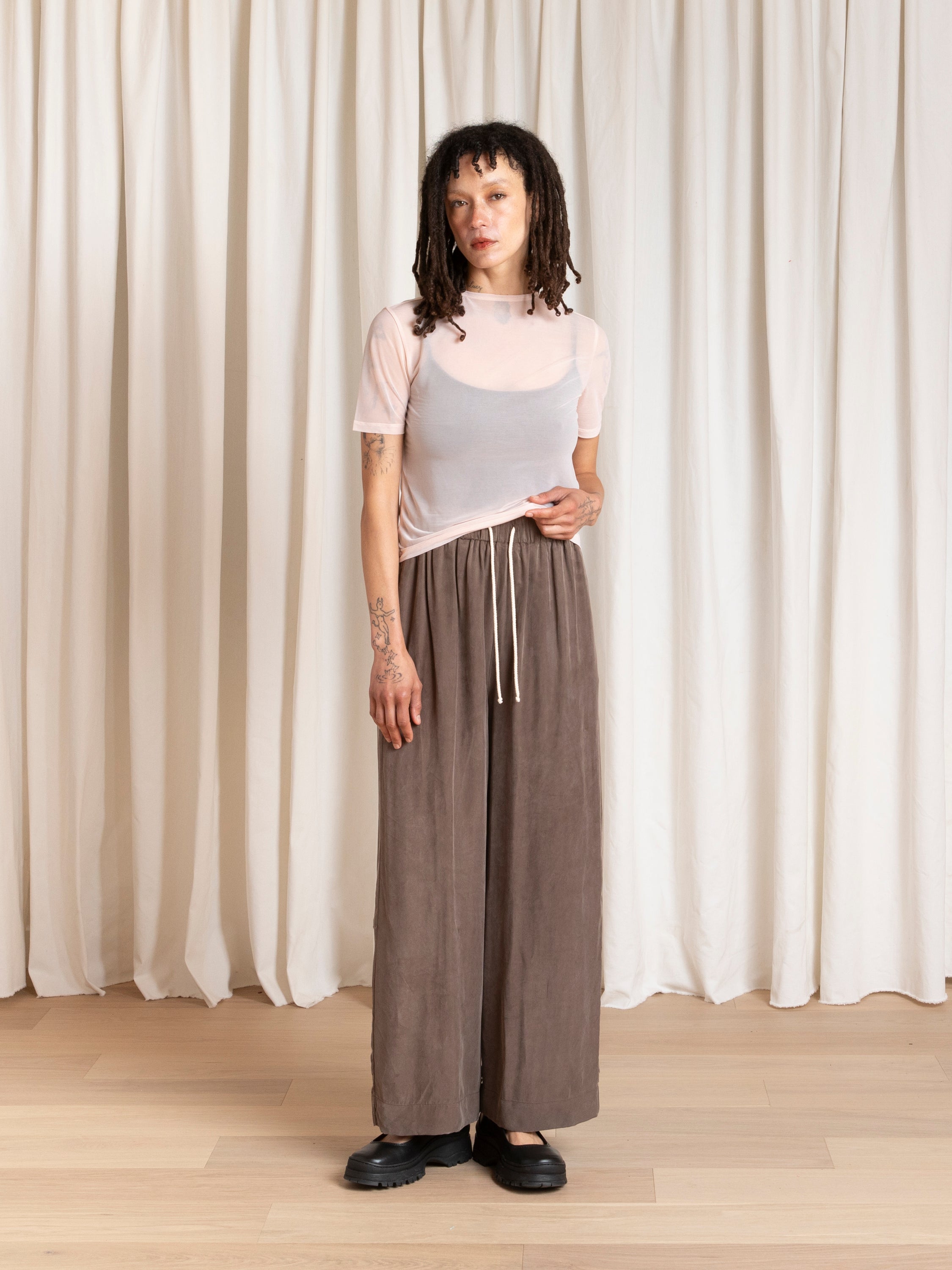DRAWSTRING PANT - TAUPE