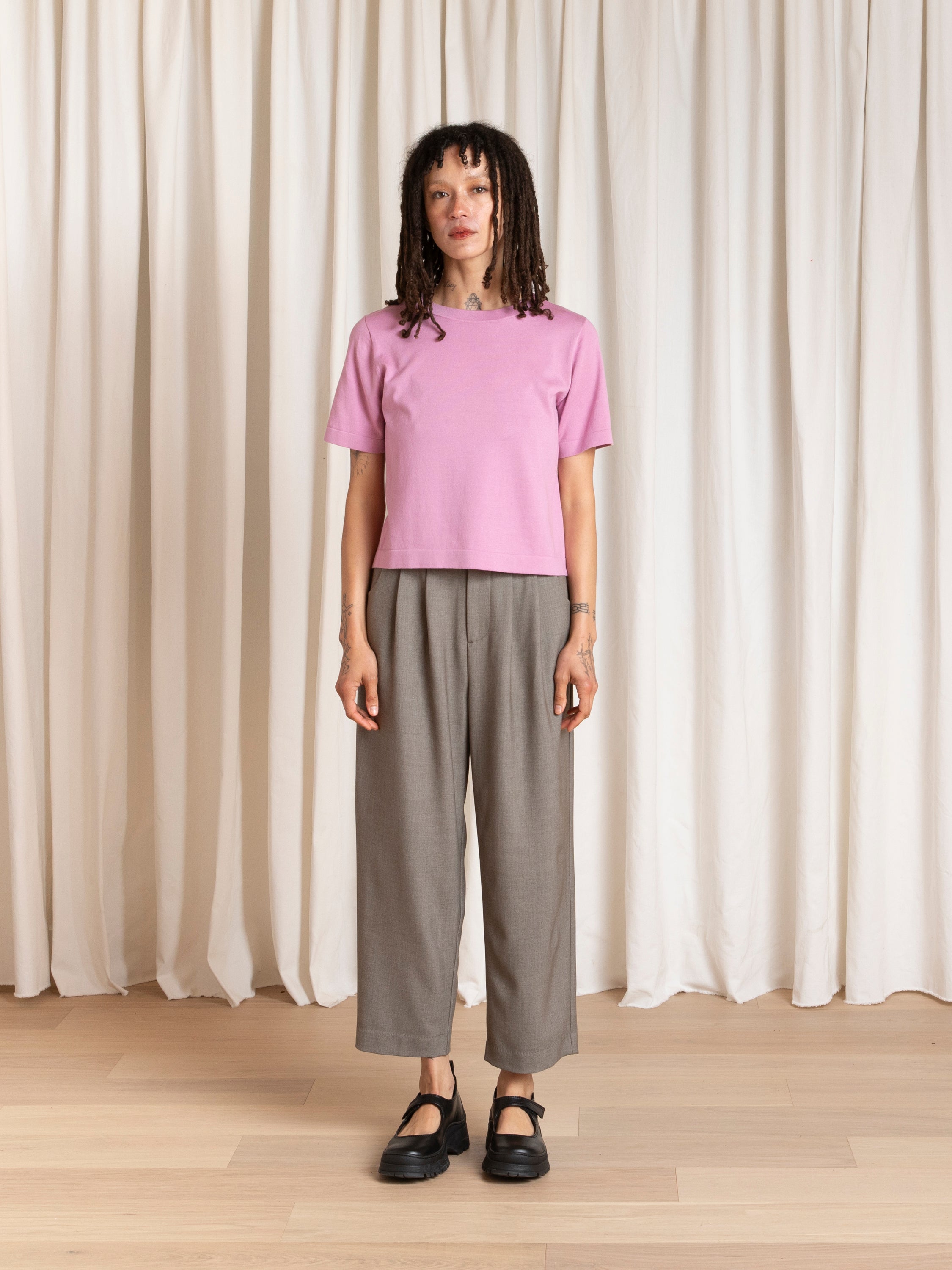 PLEATED PANT - TAUPE