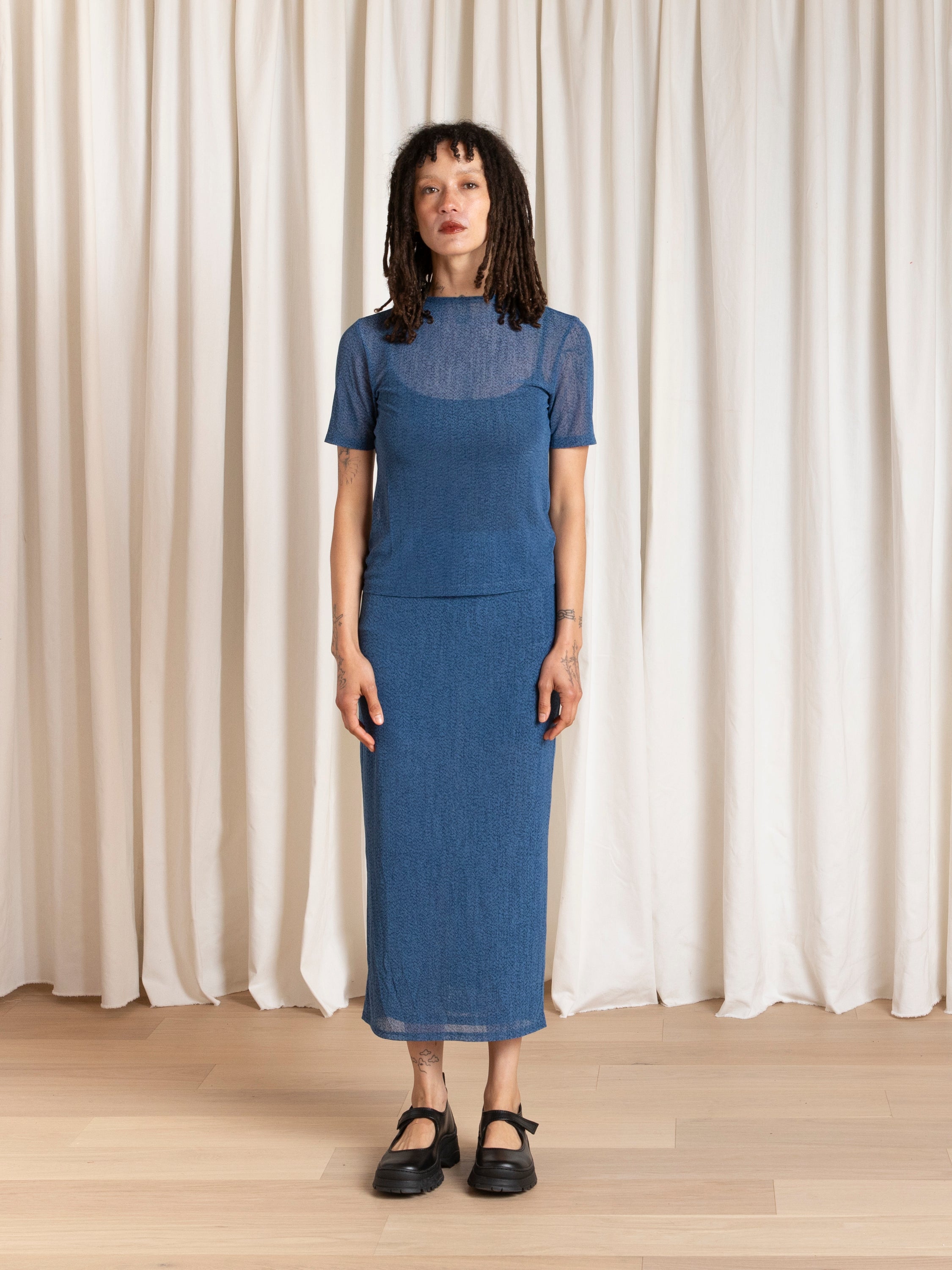 NEW MESH T-SHIRT - BLUE