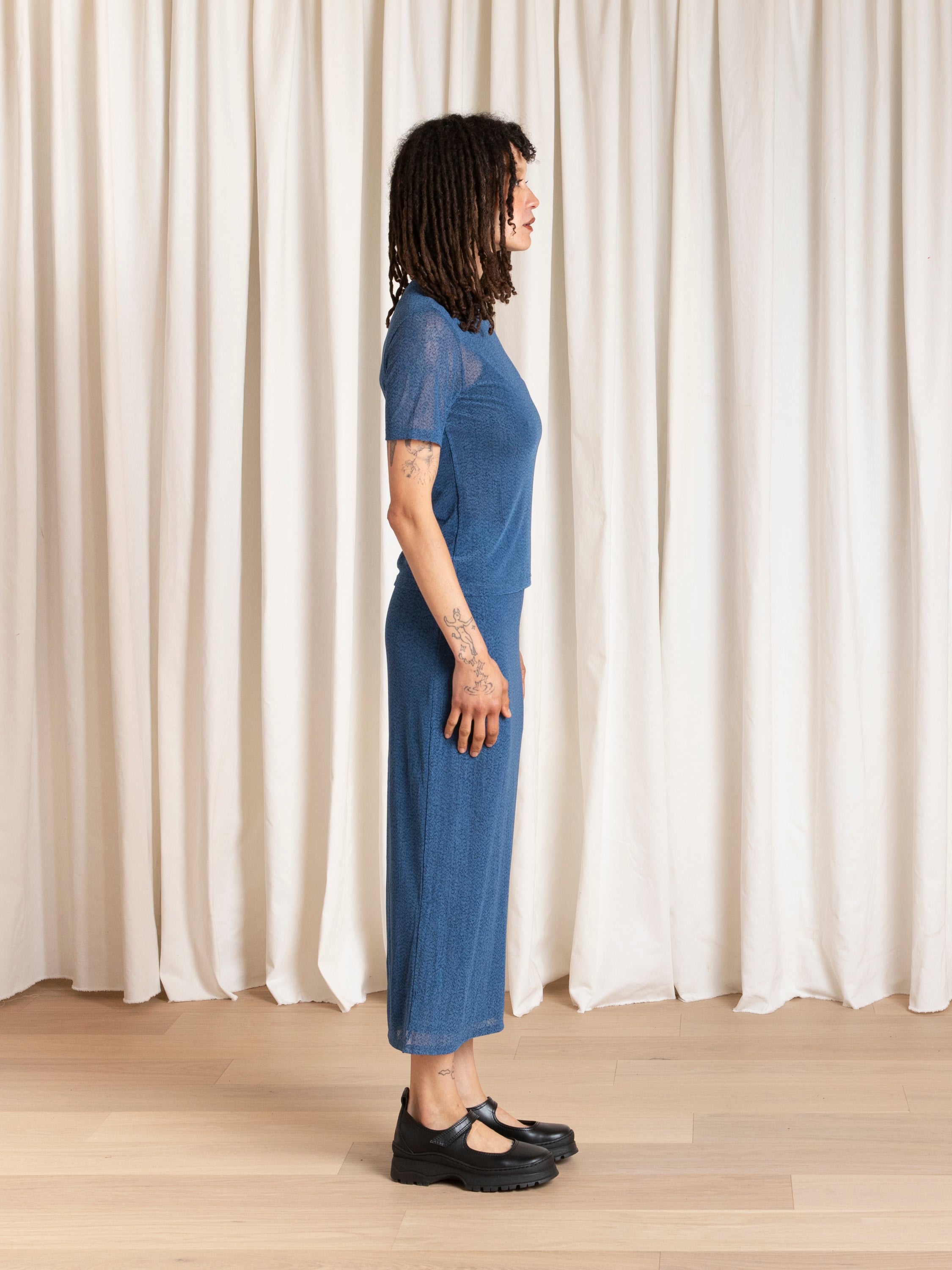 NEW MESH T-SHIRT - BLUE