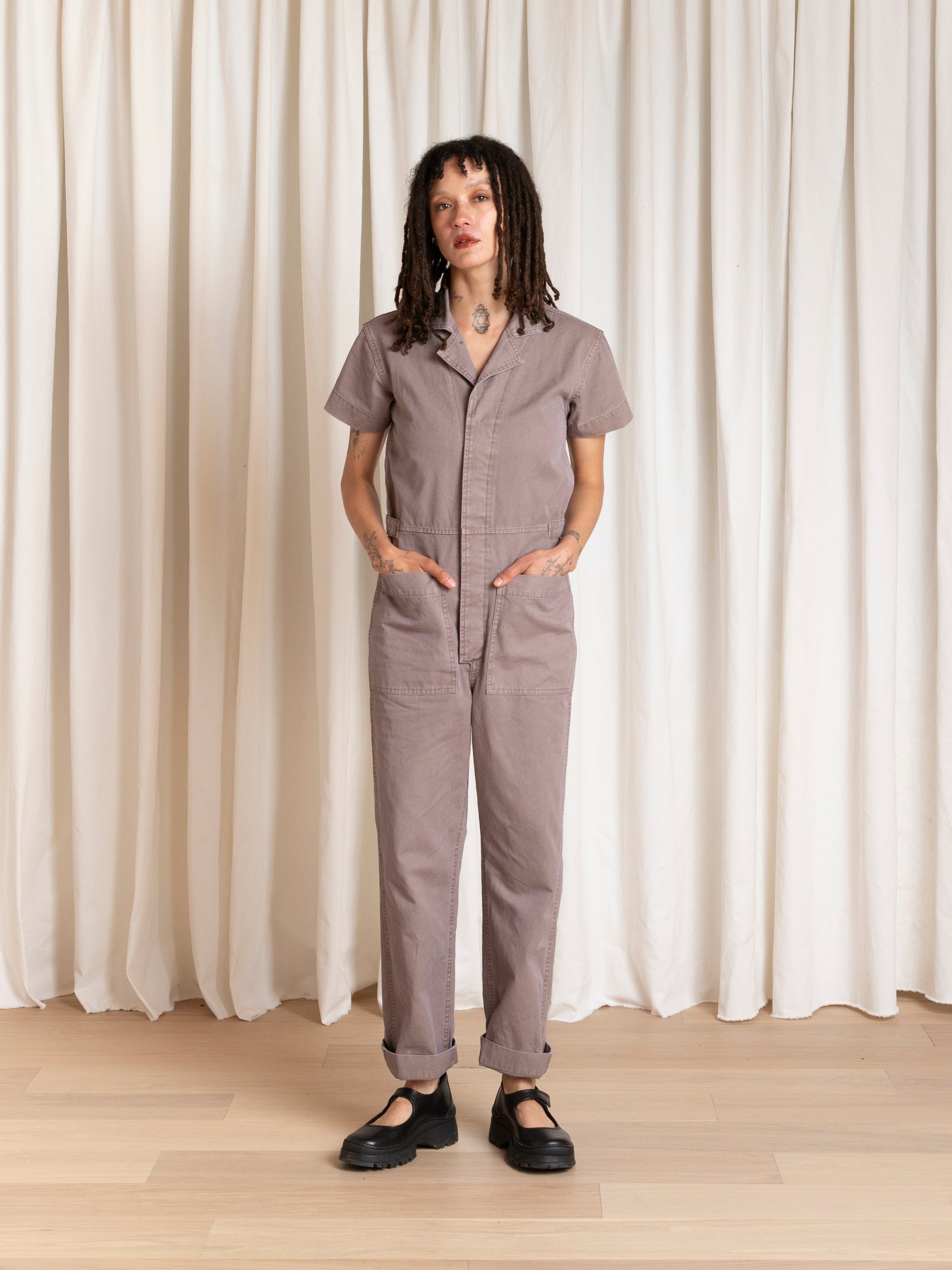 BOILER SUIT - MAUVE