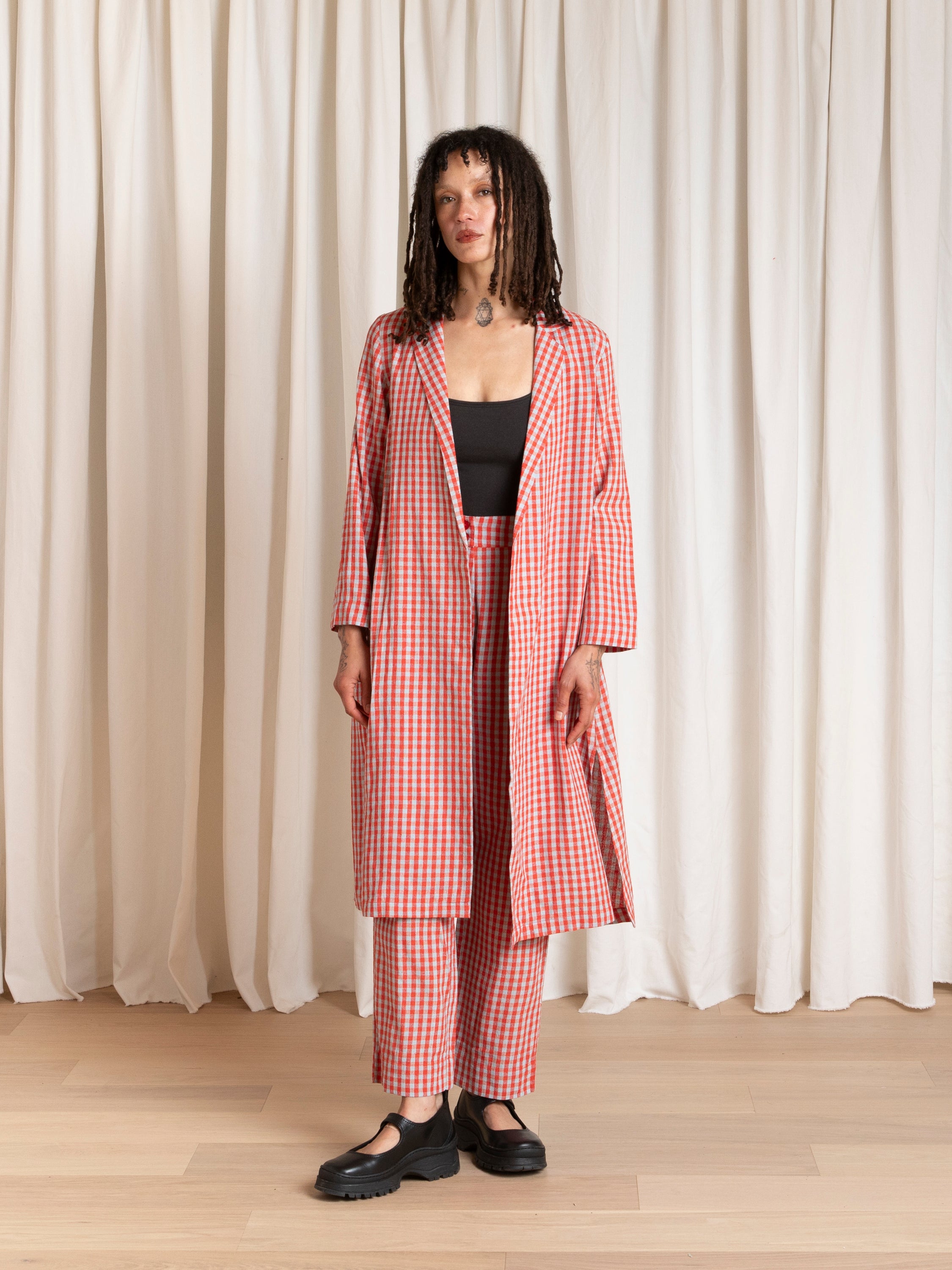 NOTCH JACKET - POPPY/FUCK ICE GINGHAM