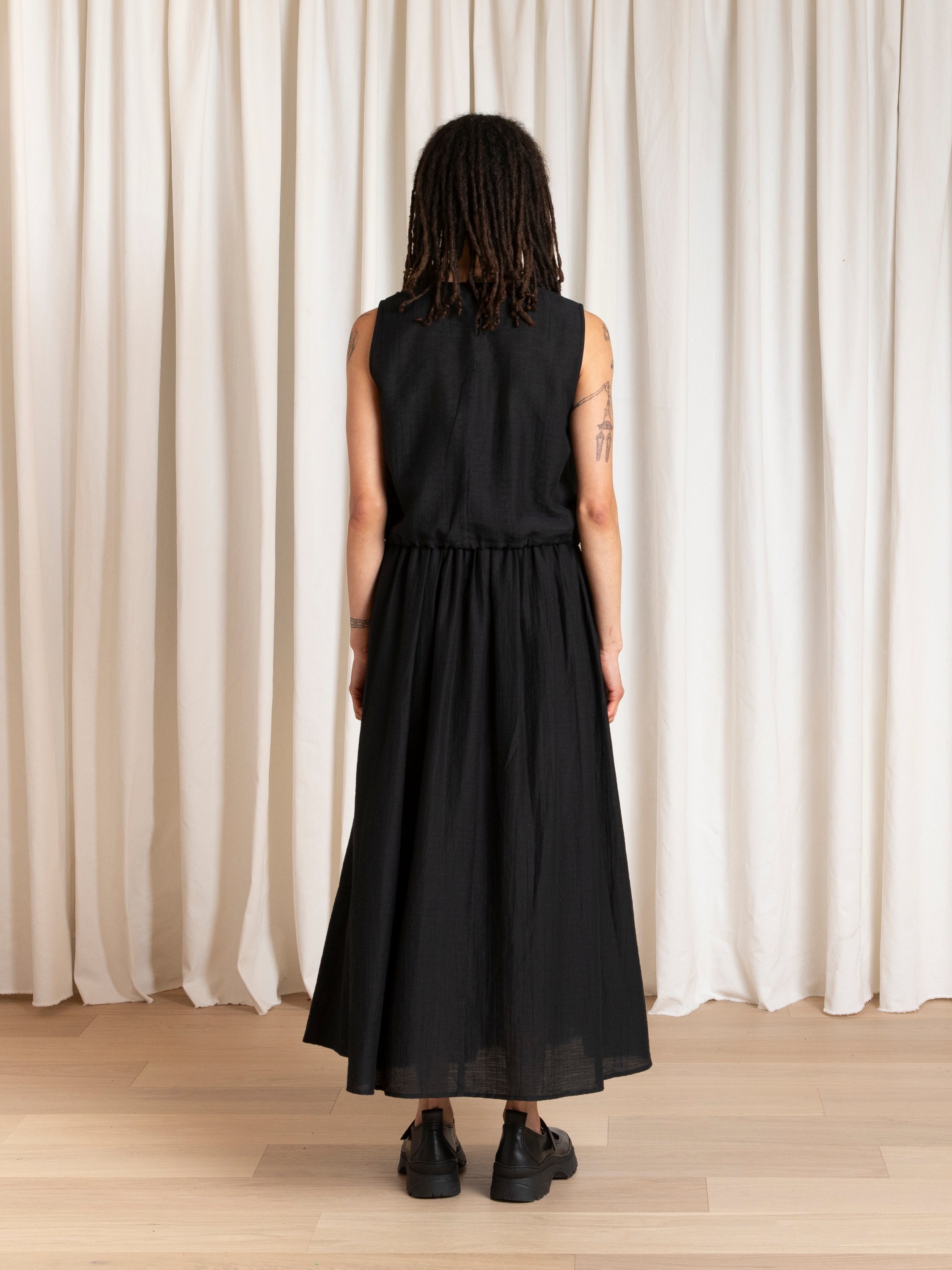 DRAWSTRING TANK - BLACK