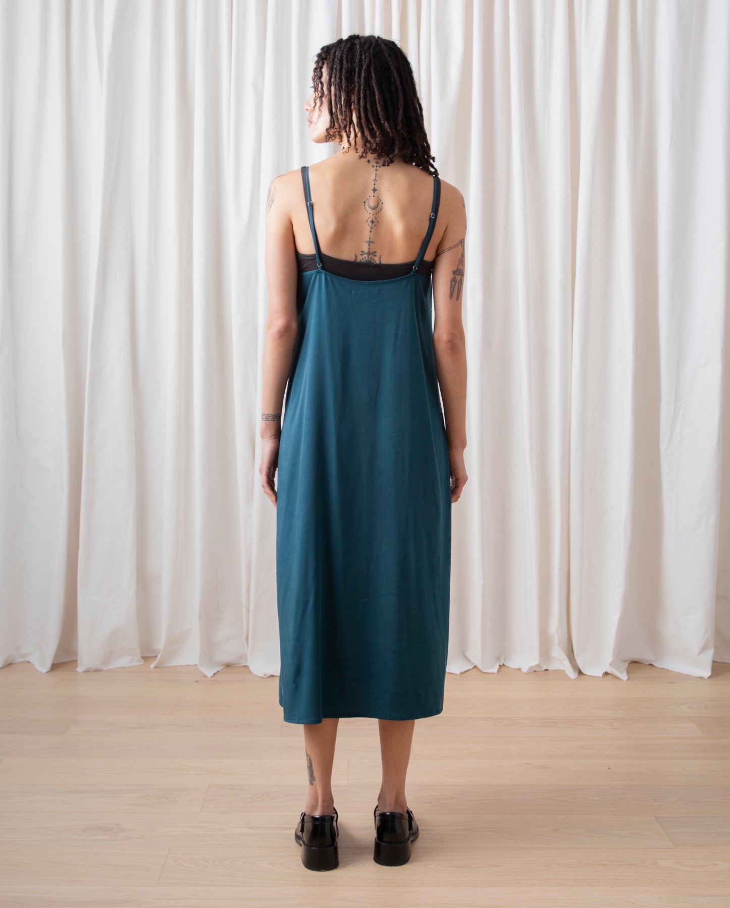 SLIP DRESS - DEEP TEAL