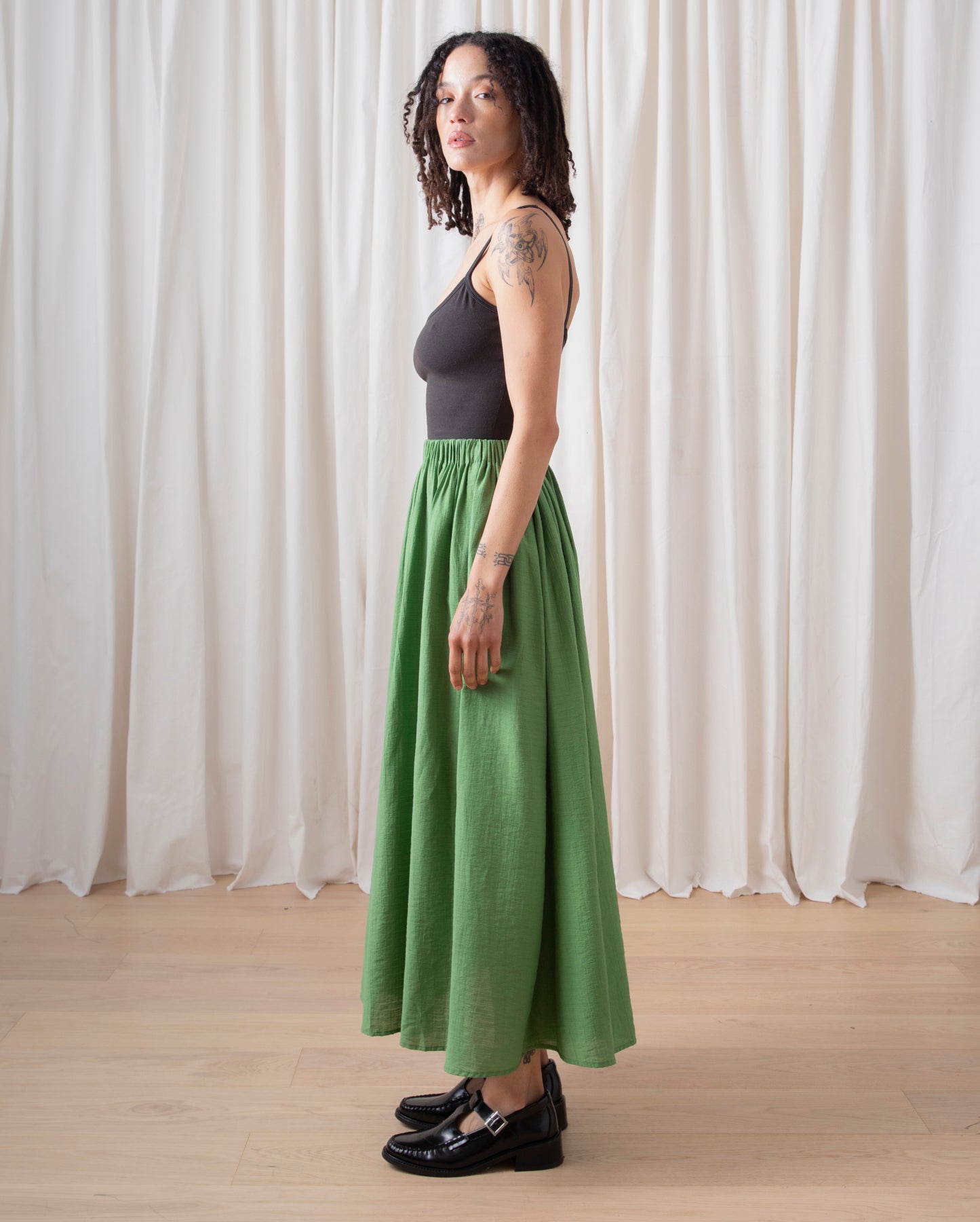 FULL SKIRT - FADED GRASS GREEN