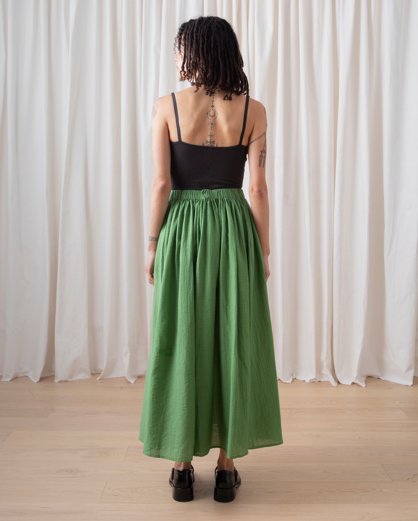 FULL SKIRT - FADED GRASS GREEN