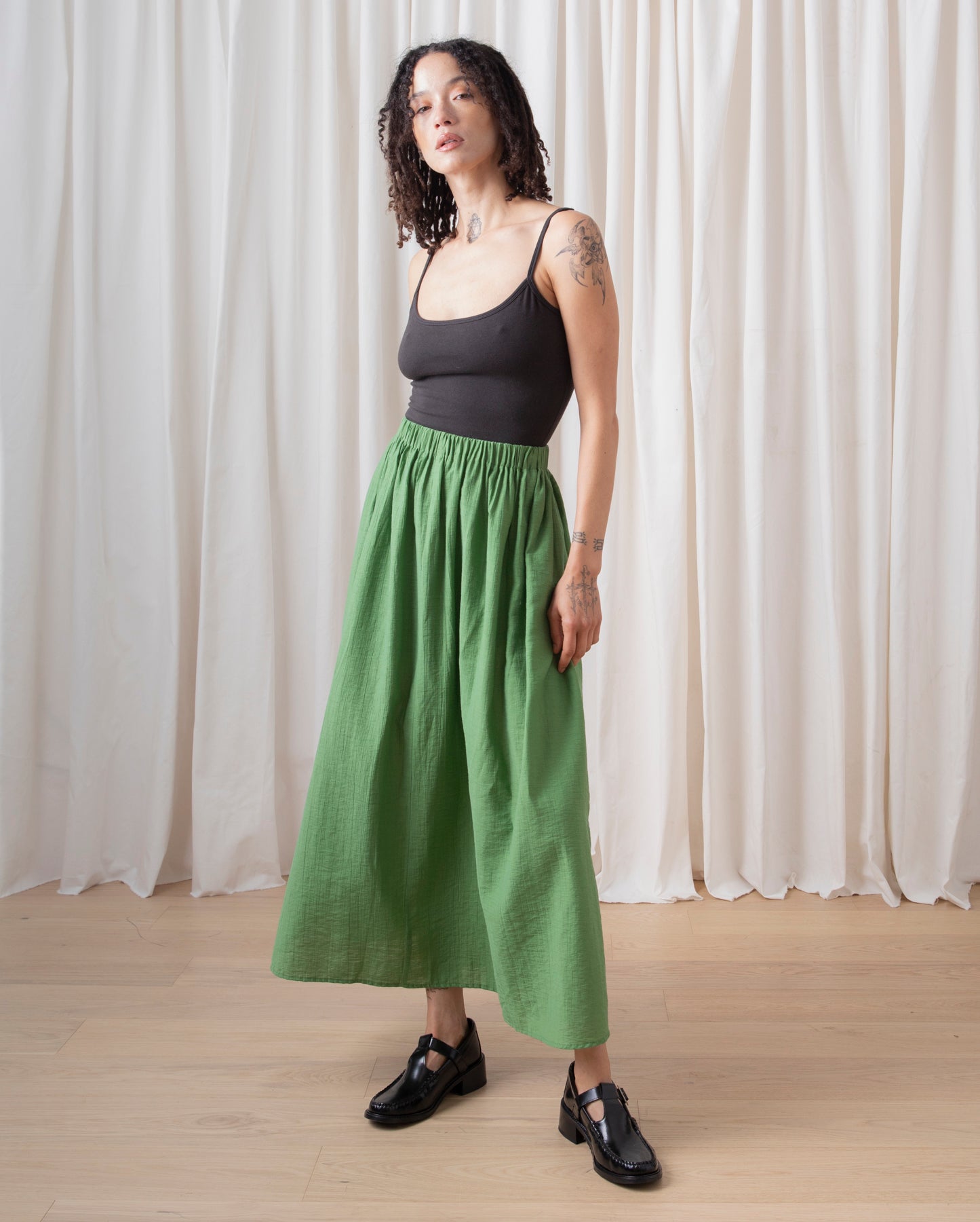 FULL SKIRT - FADED GRASS GREEN