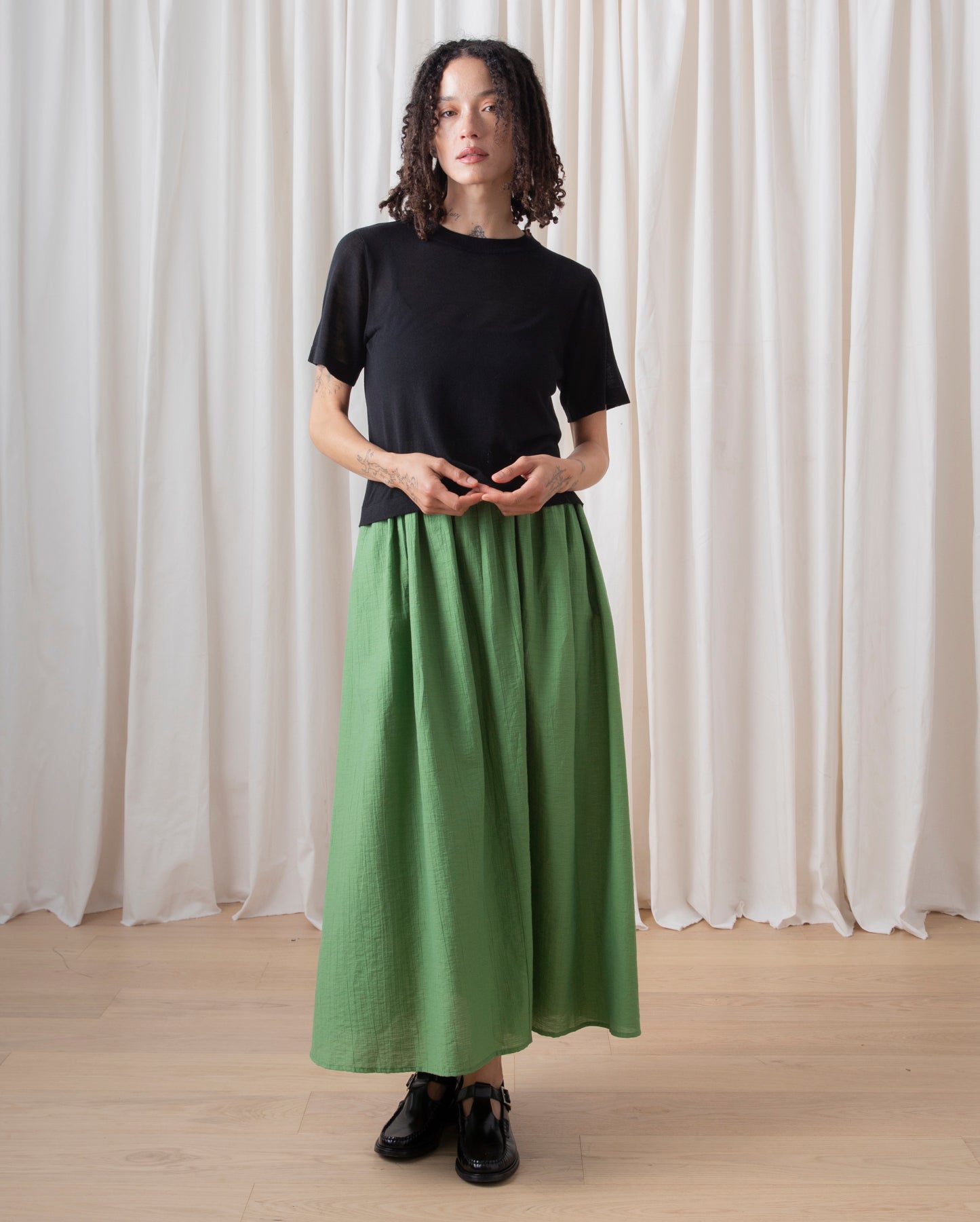 FULL SKIRT - FADED GRASS GREEN