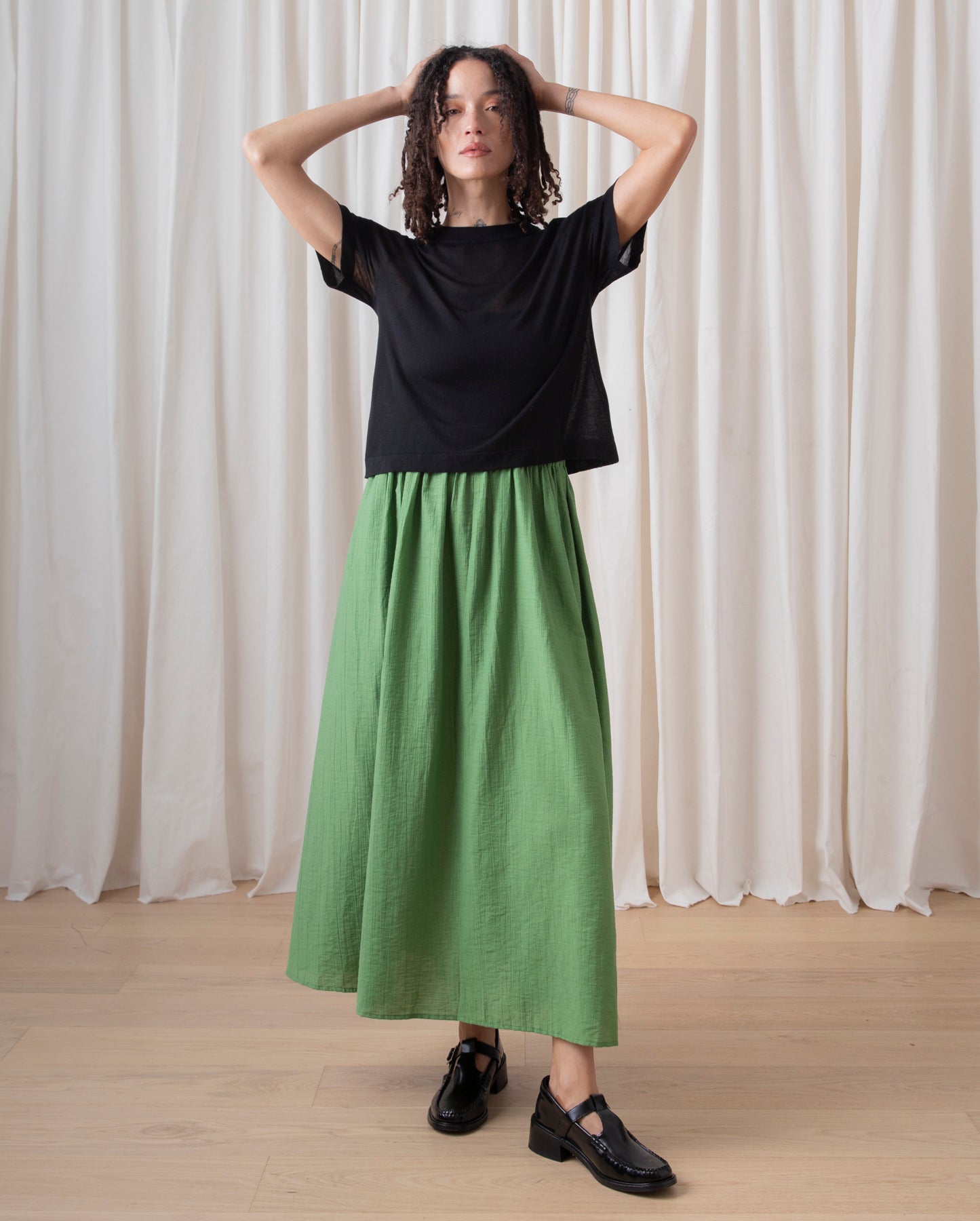 FULL SKIRT - FADED GRASS GREEN