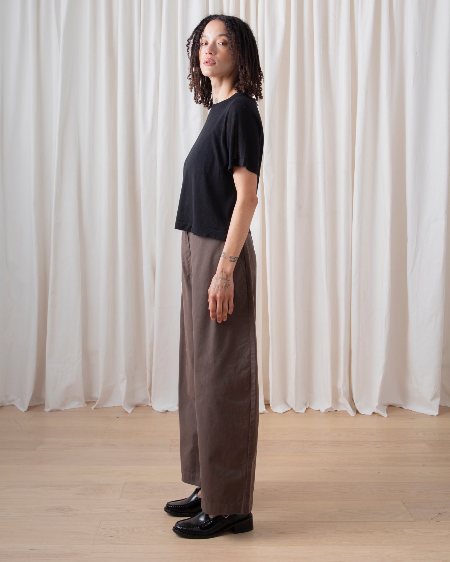 LOOSE BARREL PANT - NAVY