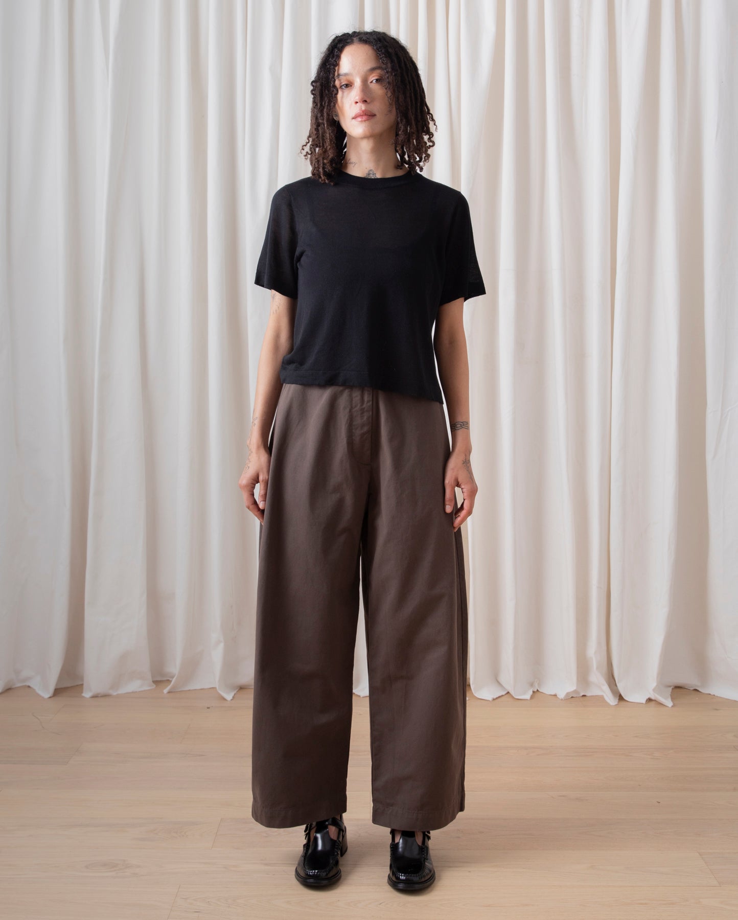 LOOSE BARREL PANT - DARK TAUPE