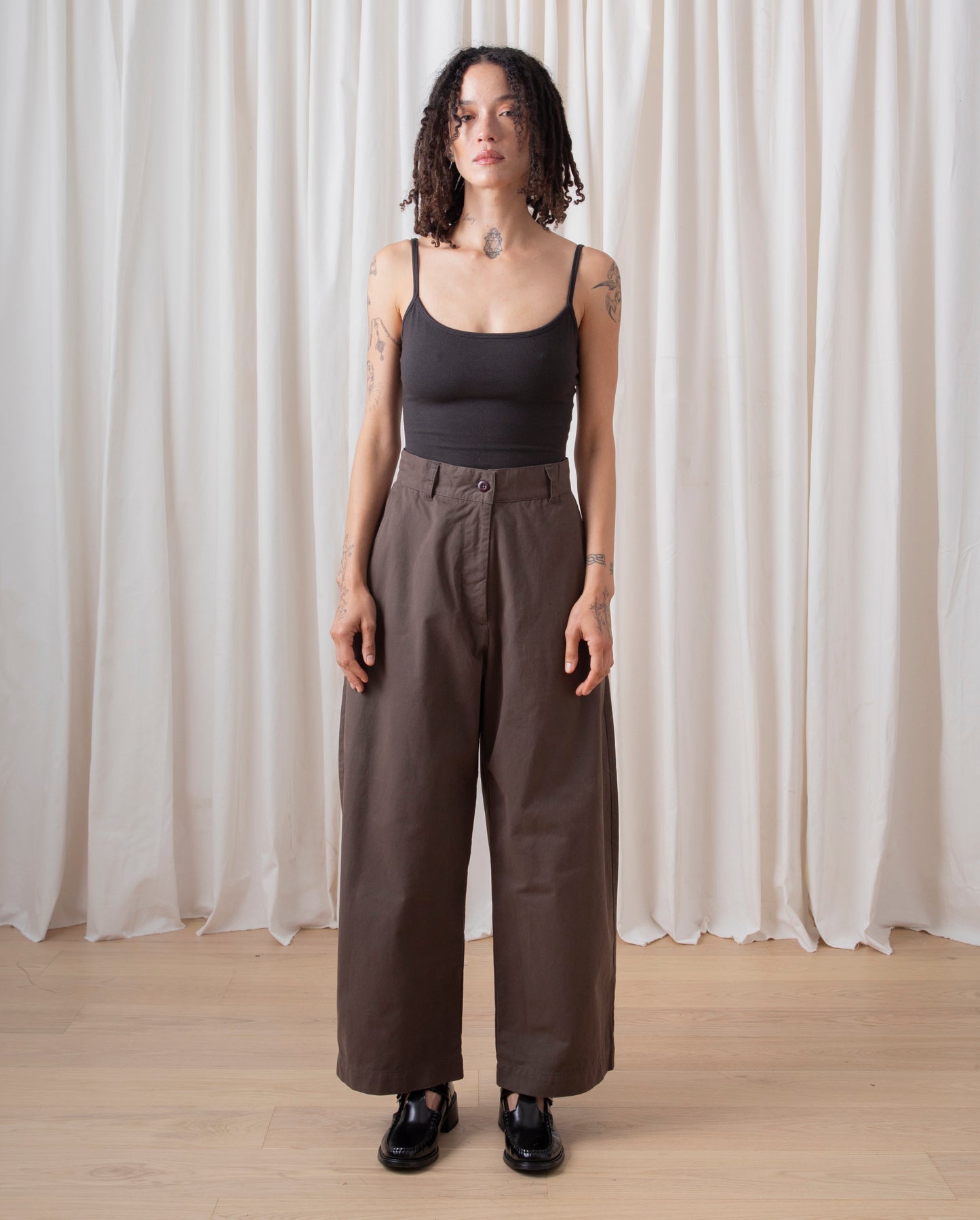 LOOSE BARREL PANT - DARK TAUPE