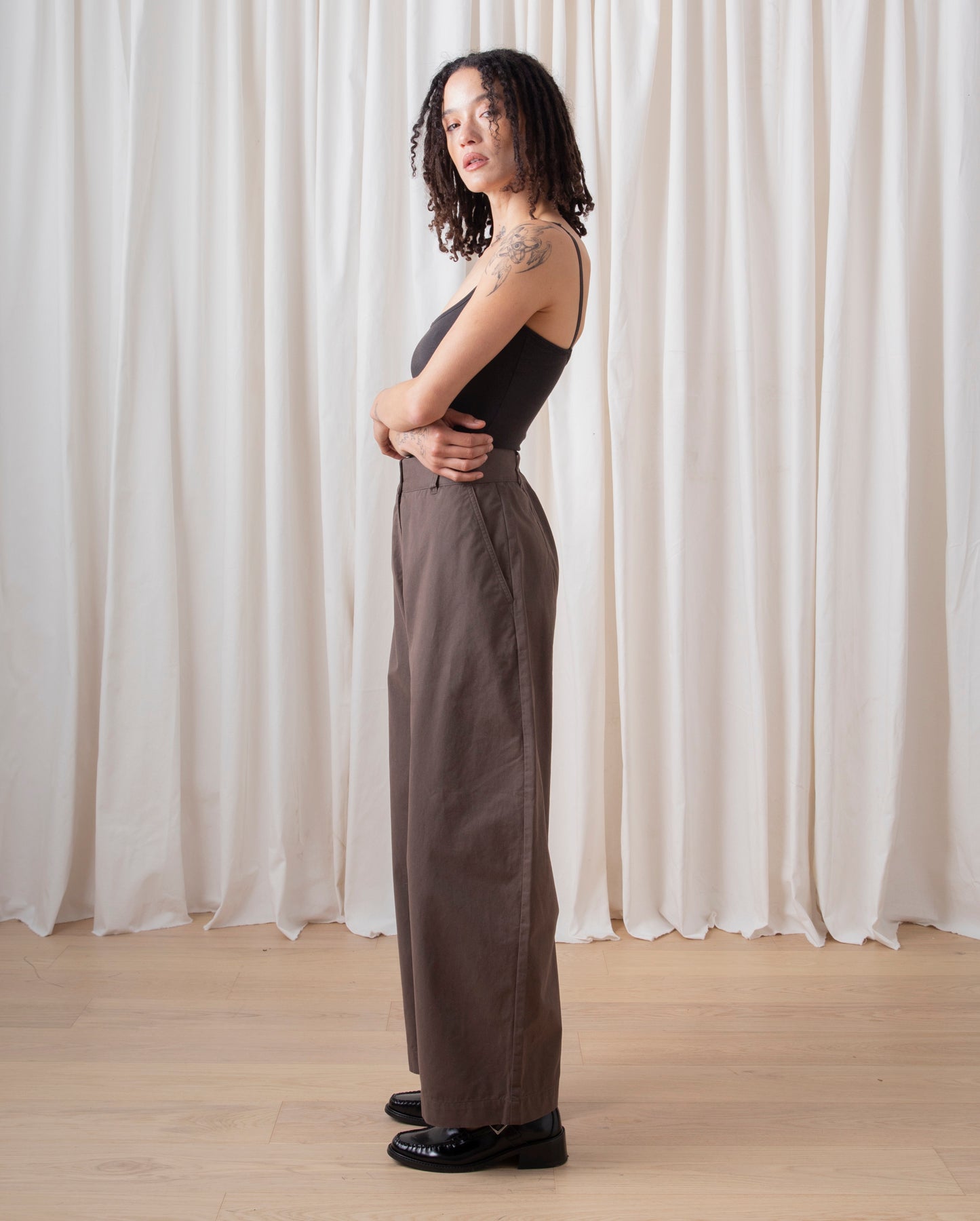 LOOSE BARREL PANT - DARK TAUPE